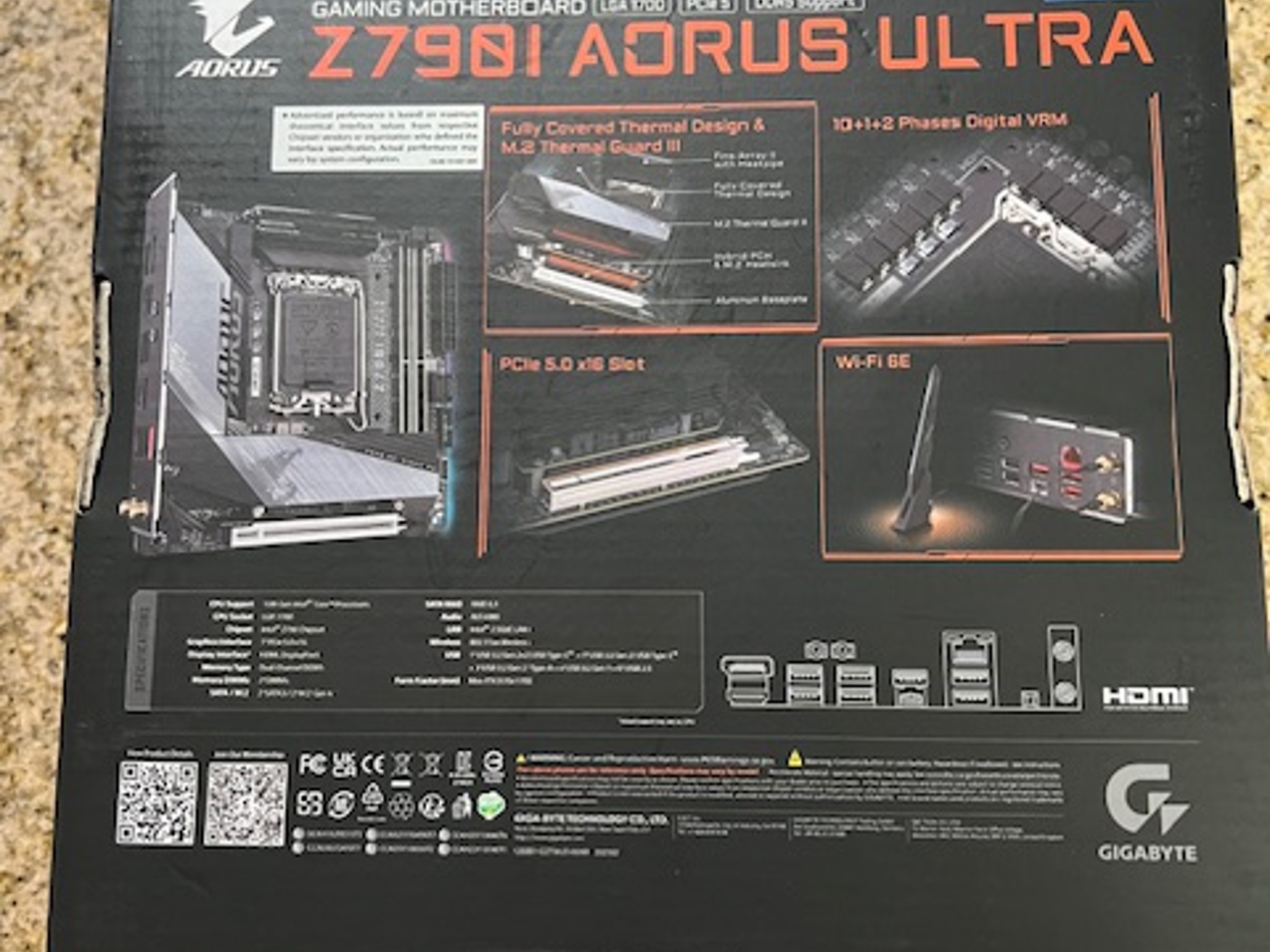 Gigabyte Z790I Aorus Ultra Intel LGA 1700 Mini-ITX Motherboard