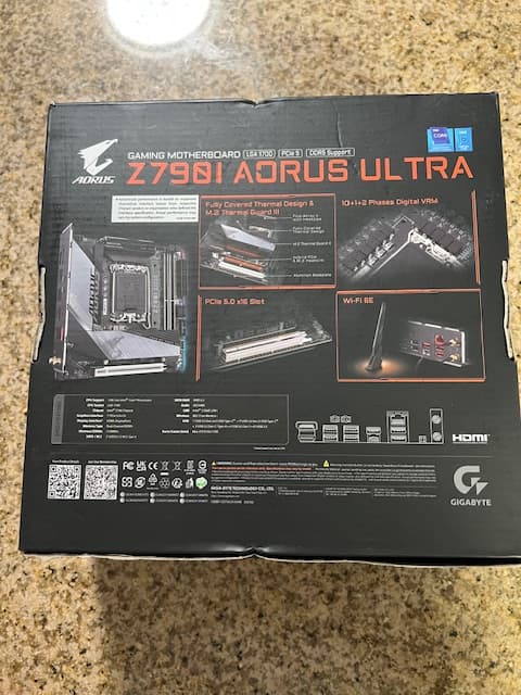 Gigabyte Z790I Aorus Ultra Intel LGA 1700 Mini-ITX Motherboard