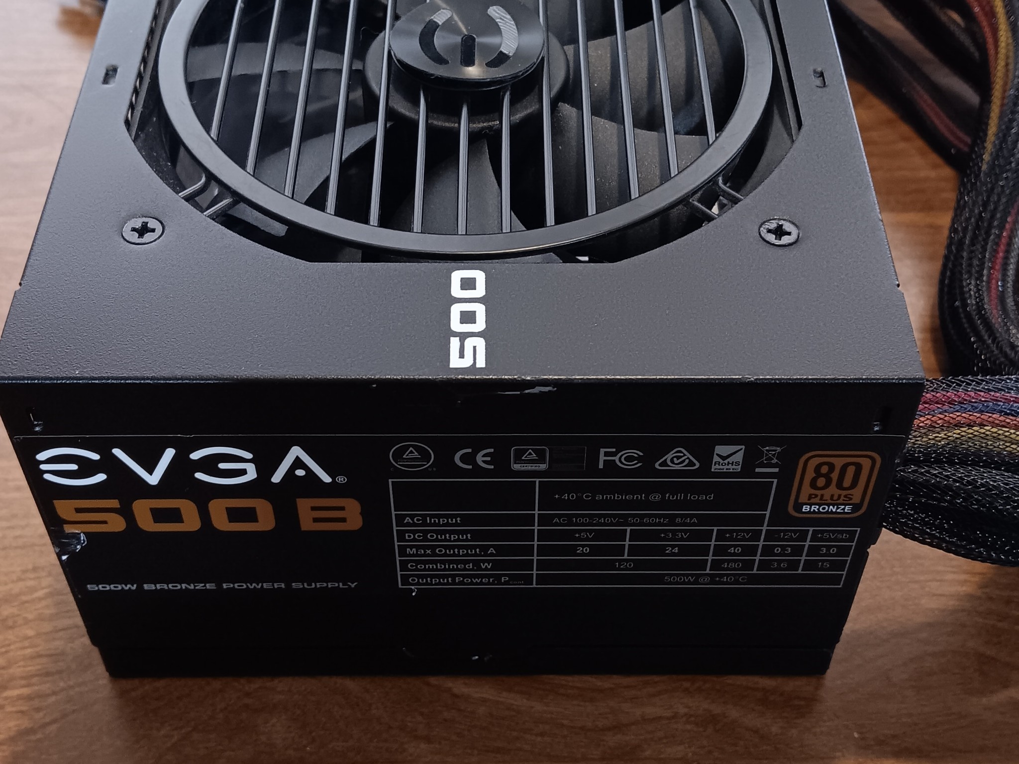 EVGA 100-B1-0500 500 Watt 80+ Bronze Non-Modular PSU
