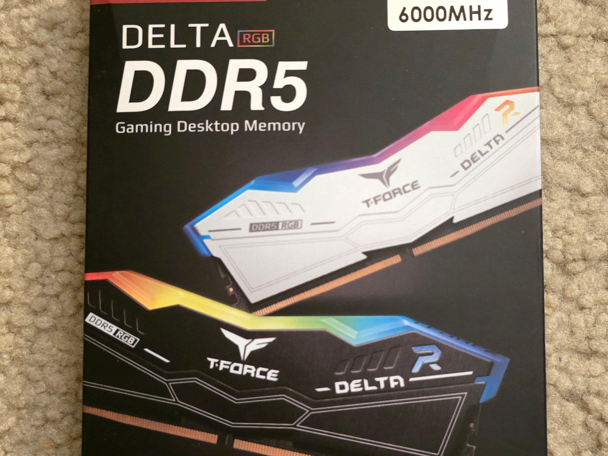Team Group T-Force Delta RGB 16GB (2 x 8GB) DDR5 6000Mhz CL38-38-38-78 White Brand New Sealed