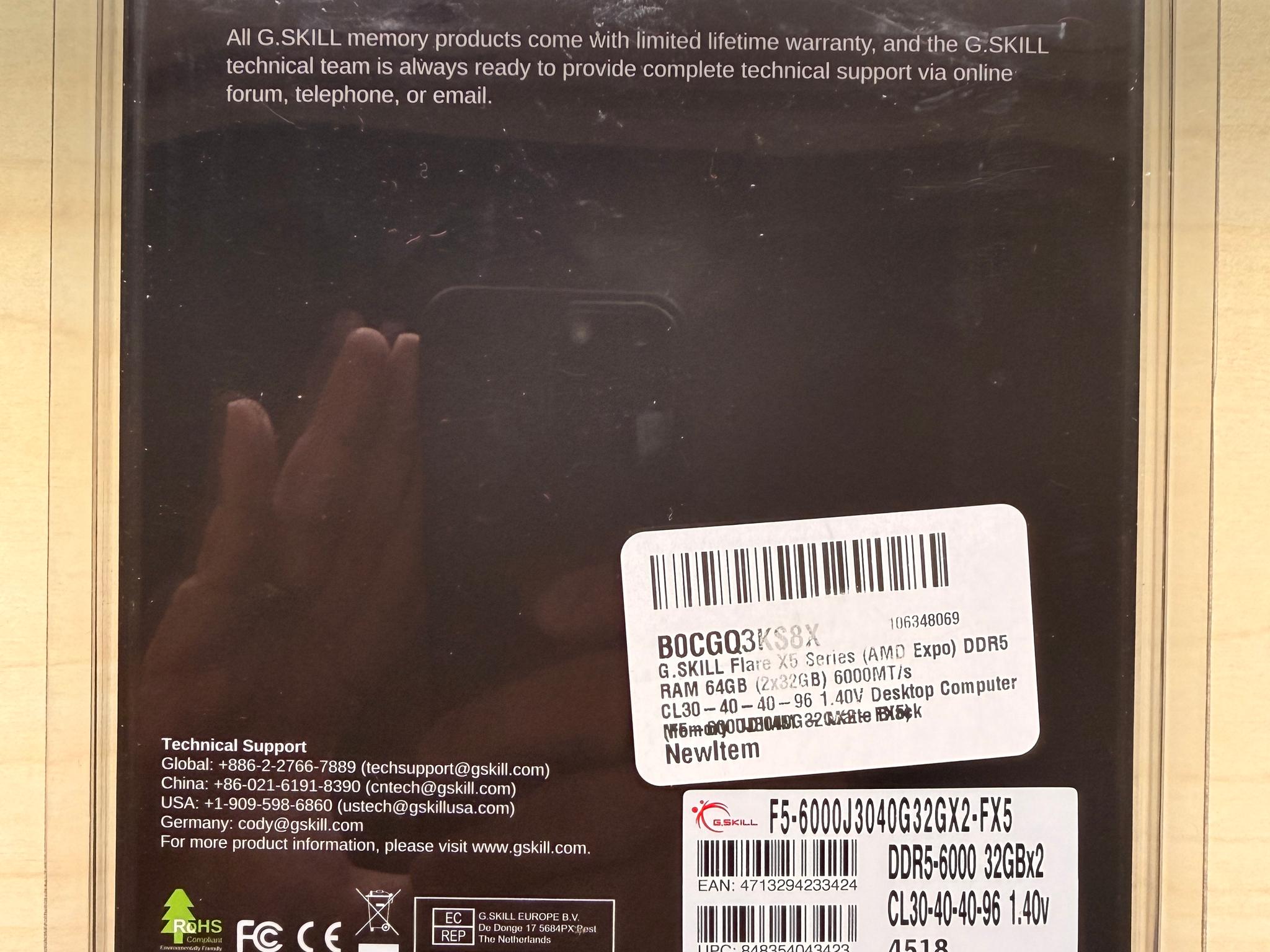G.Skill Flare X5 DDR5-6000 32GBx2 CL30 EXPO