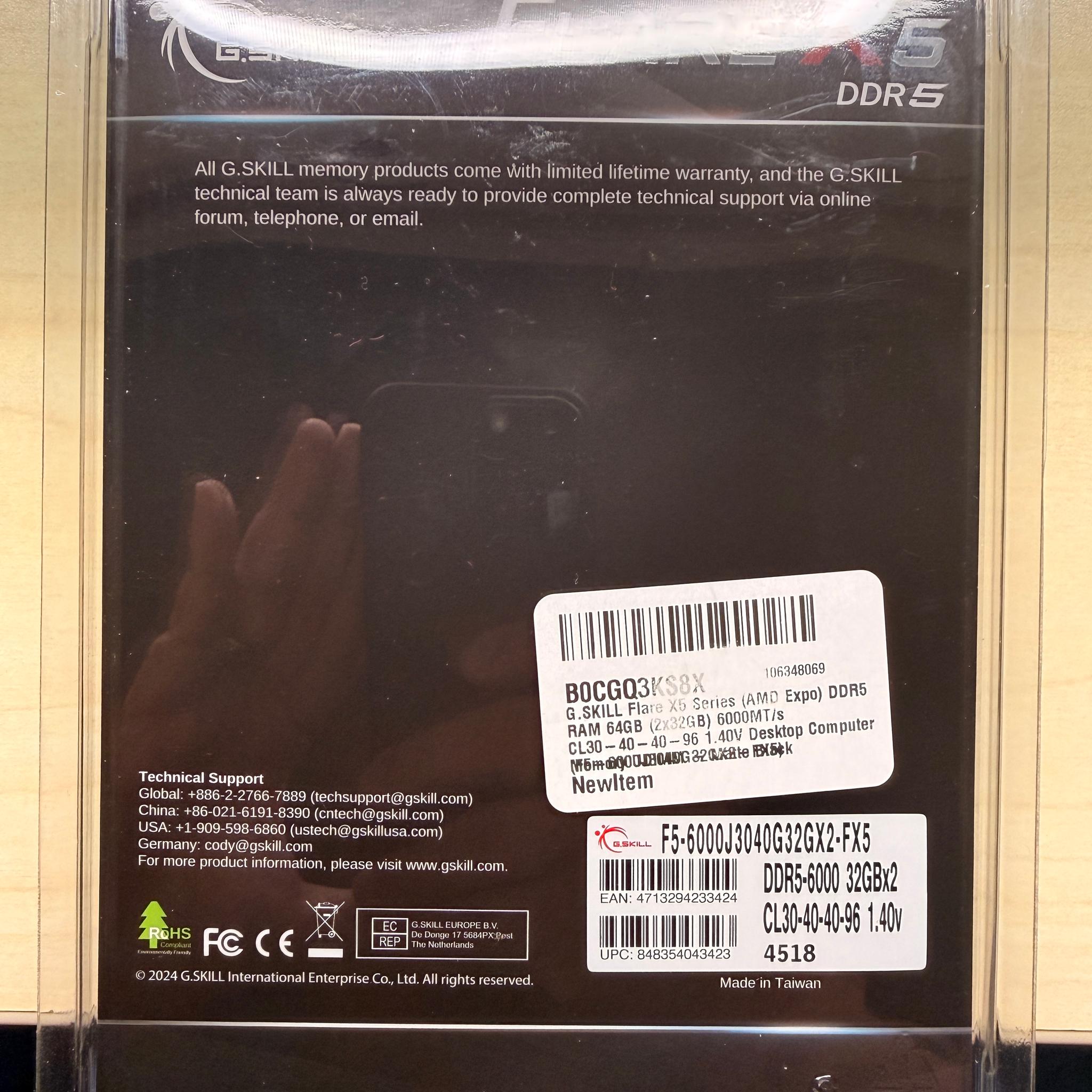 G.Skill Flare X5 DDR5-6000 32GBx2 CL30 EXPO