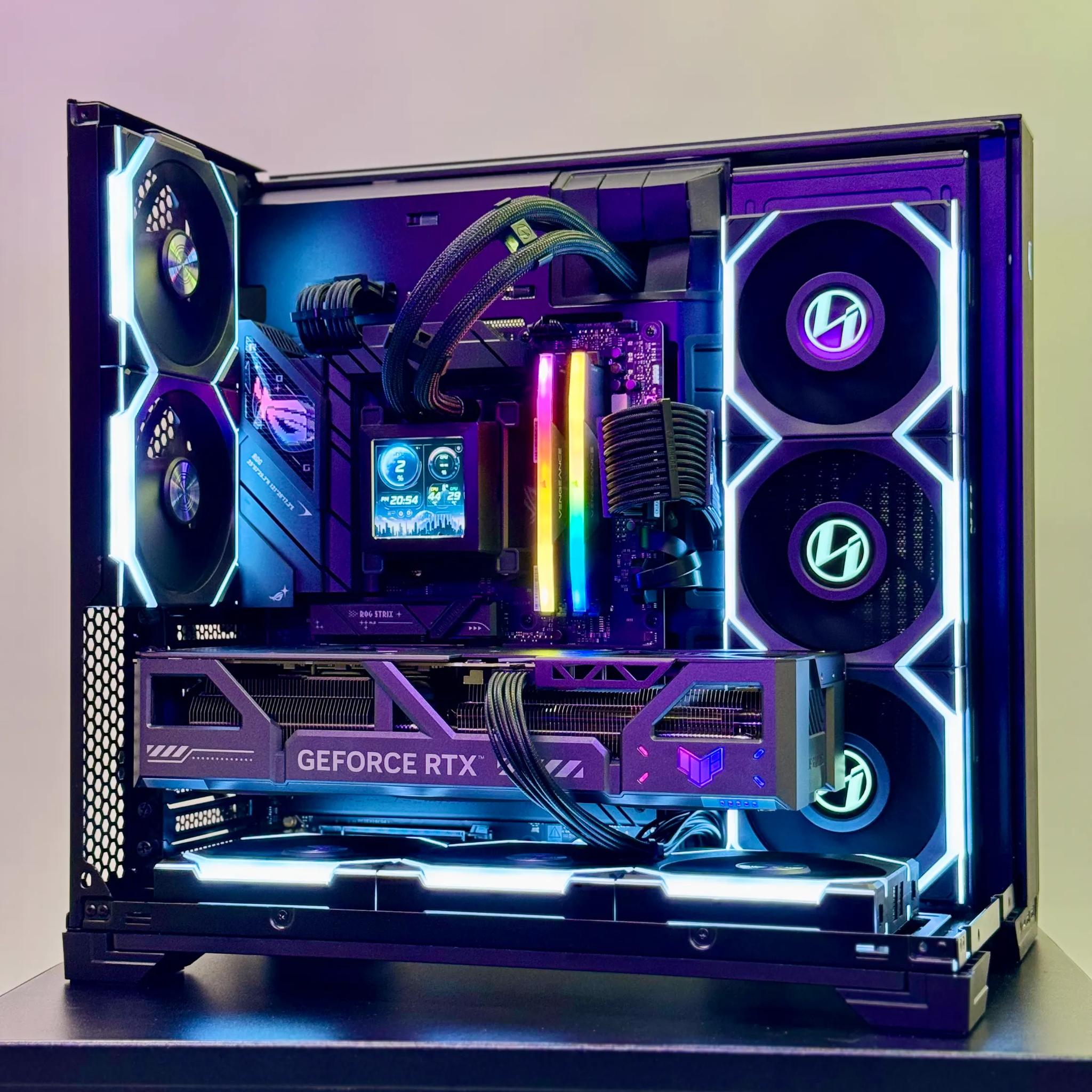 ObsidianX Gaming PC 💎 NVIDIA RTX 5080 OC, 9800X3D, 64GB RAM, 3TB NVMe SSD, ROG Strix B850 MB