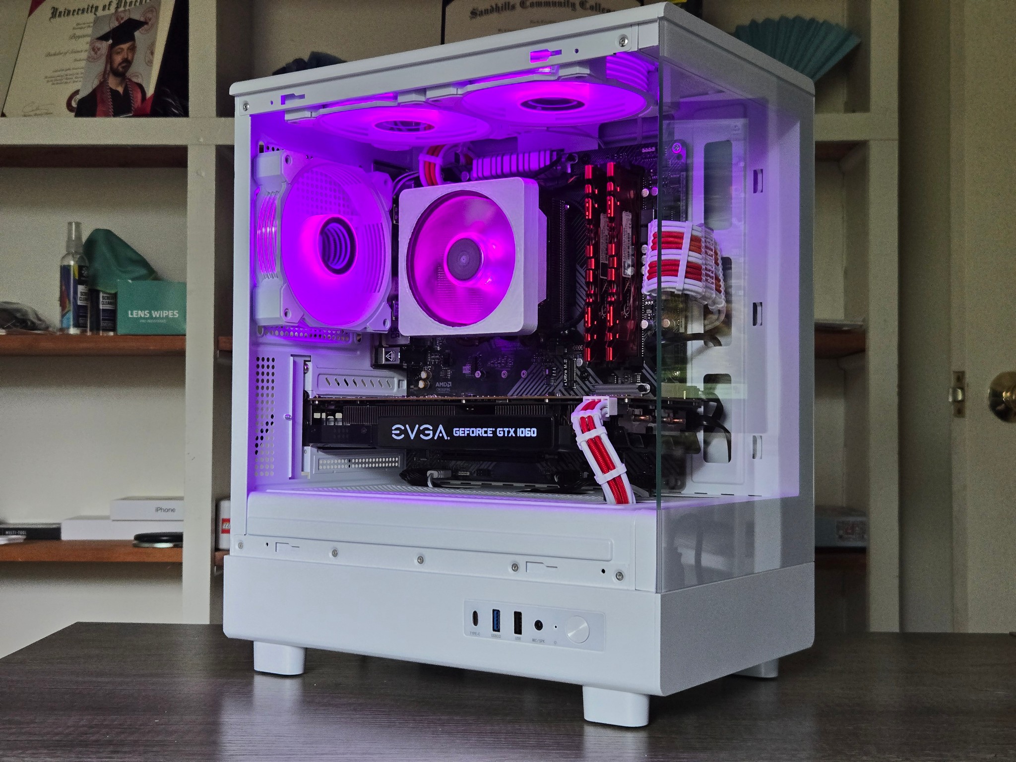 🟥⬜Red + White Gaming PC⬜🟥 GTX 1060 6GB | Ryzen 5 2600 | 16GB | 1TB | Wi-Fi + BT | ARGB