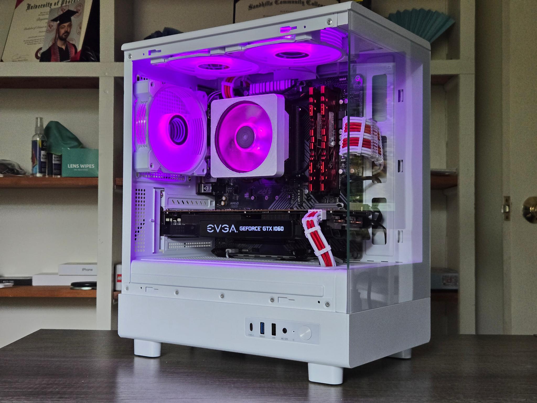 🟥⬜Red + White Gaming PC⬜🟥 GTX 1060 6GB | Ryzen 5 2600 | 16GB | 1TB | Wi-Fi + BT | ARGB