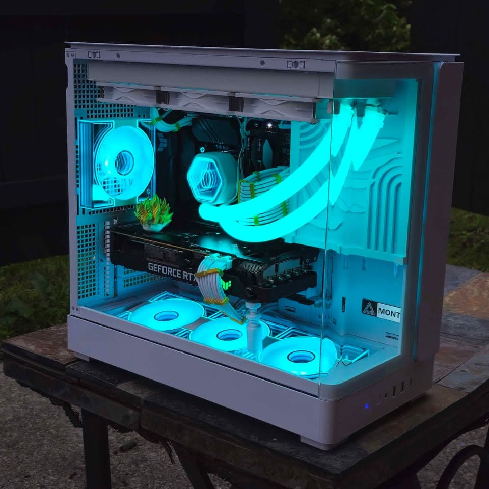 ⚜️White/Gold Custom Gaming PC • RTX 3070 Ti, Intel i7, 16GB RAM, 1TB SSD • Plug n' Play