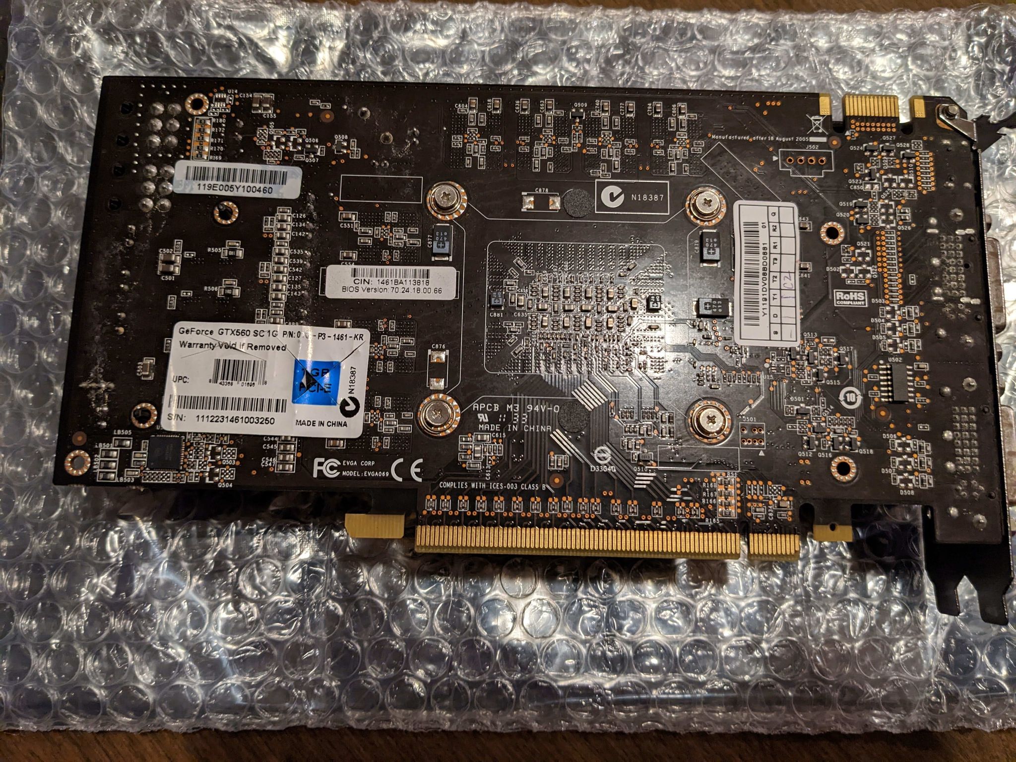 EVGA GeForce GTX 560 1GB Video Card 01G-P3-1461-KR Tested