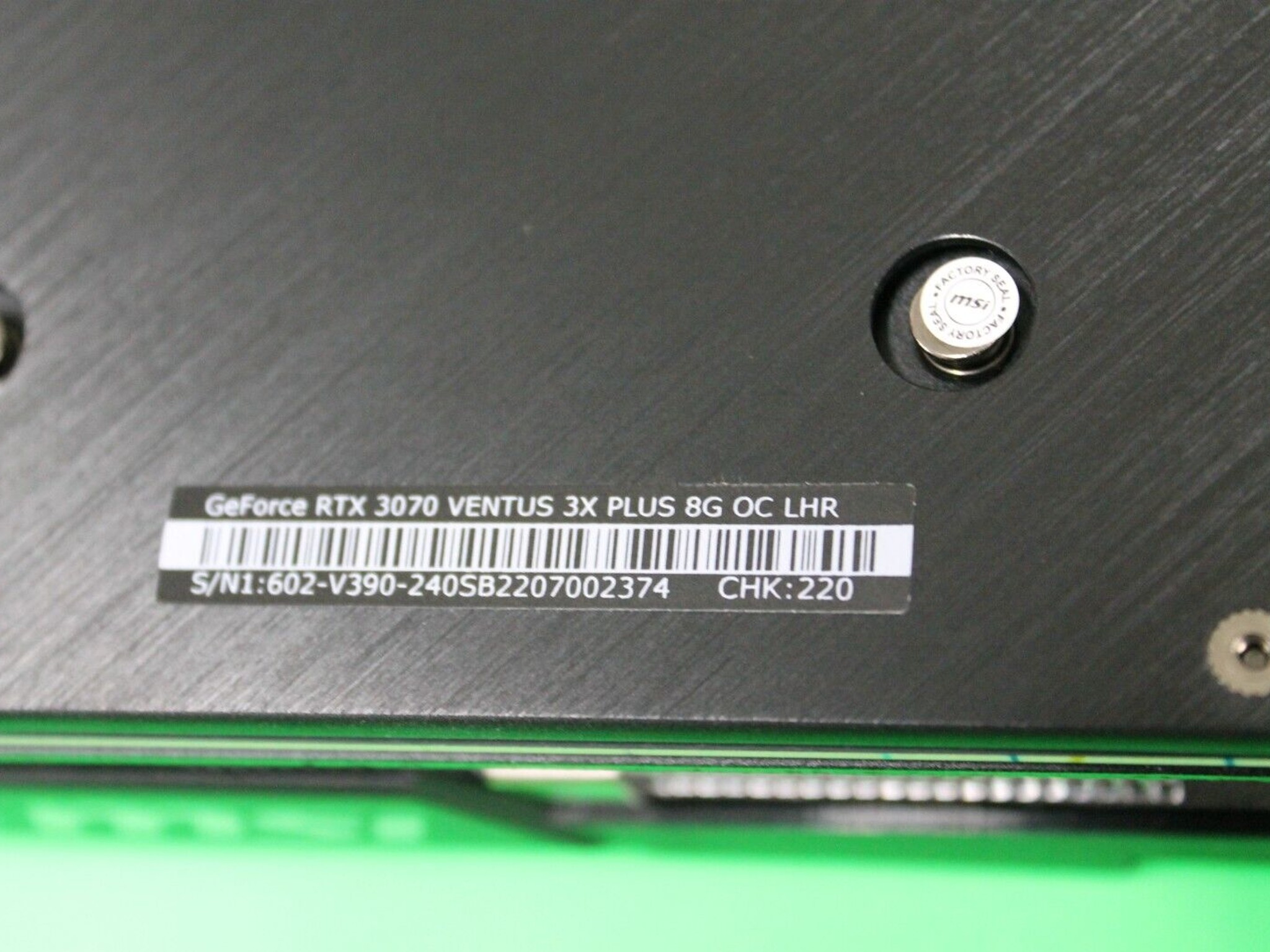 MSi Nvidia Geforce RTX 3070 Ventus 3X PLUS 8G OC LHR GDDR6 Graphics Card GPU
