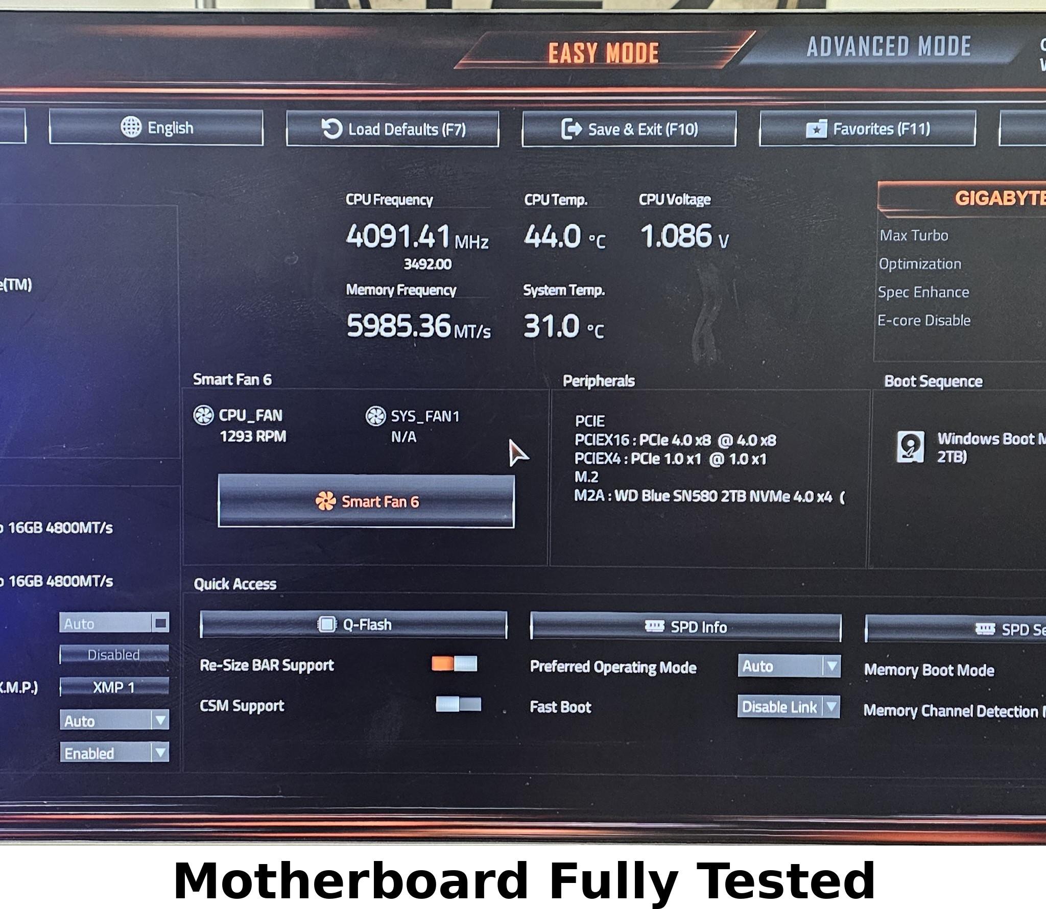Gigabyte B760 LGA1700 ATX Motherboard DDR5 - Intel LGA1700