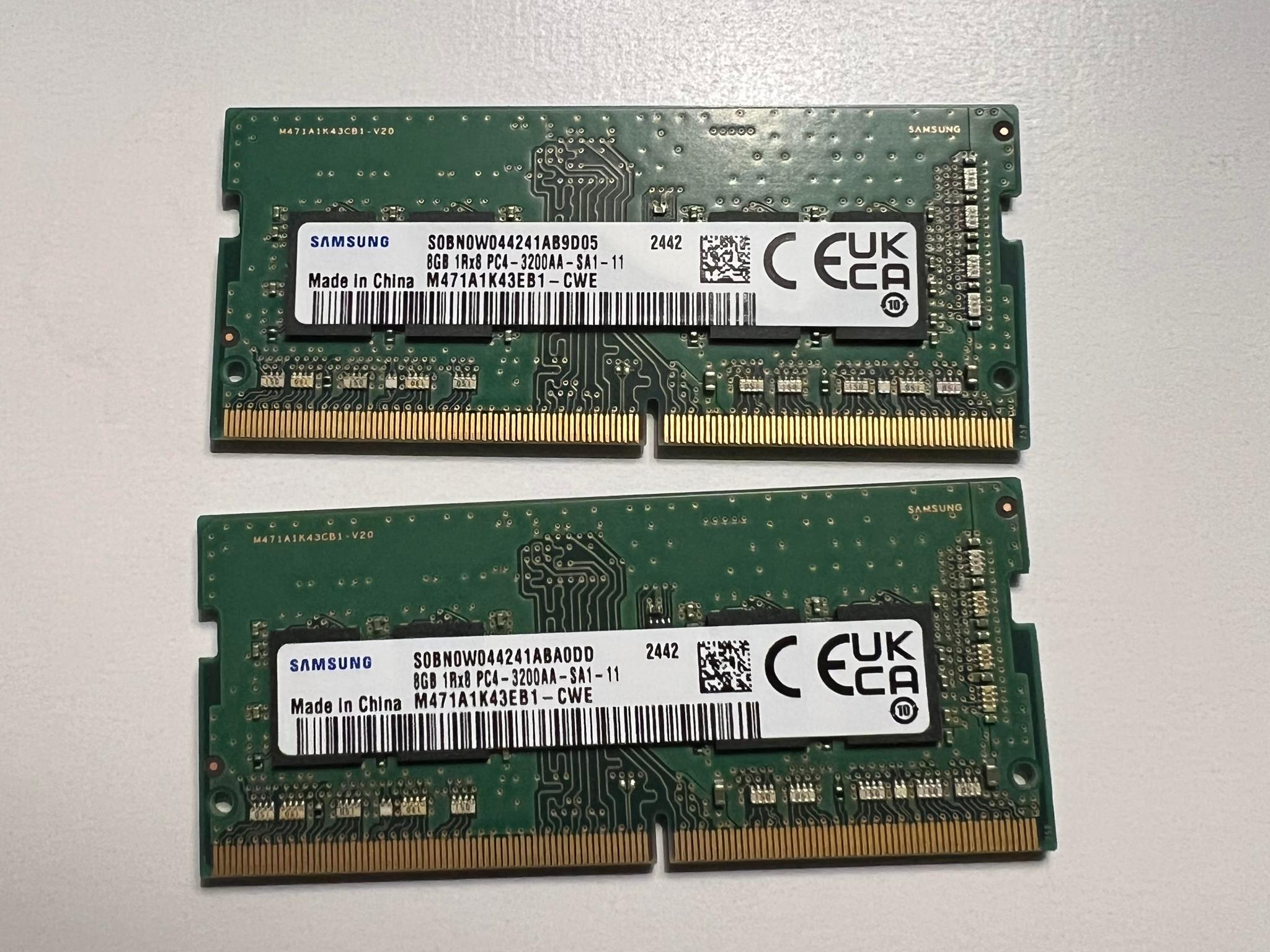 Samsung 8GB (2x) DDR4  Laptop RAM Memory