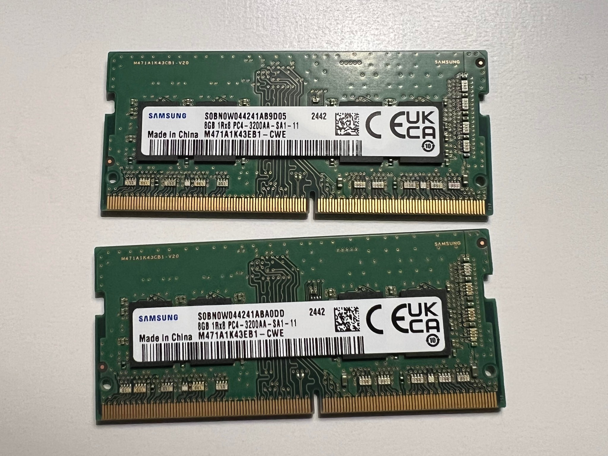 Samsung 8GB (2x) DDR4  Laptop RAM Memory