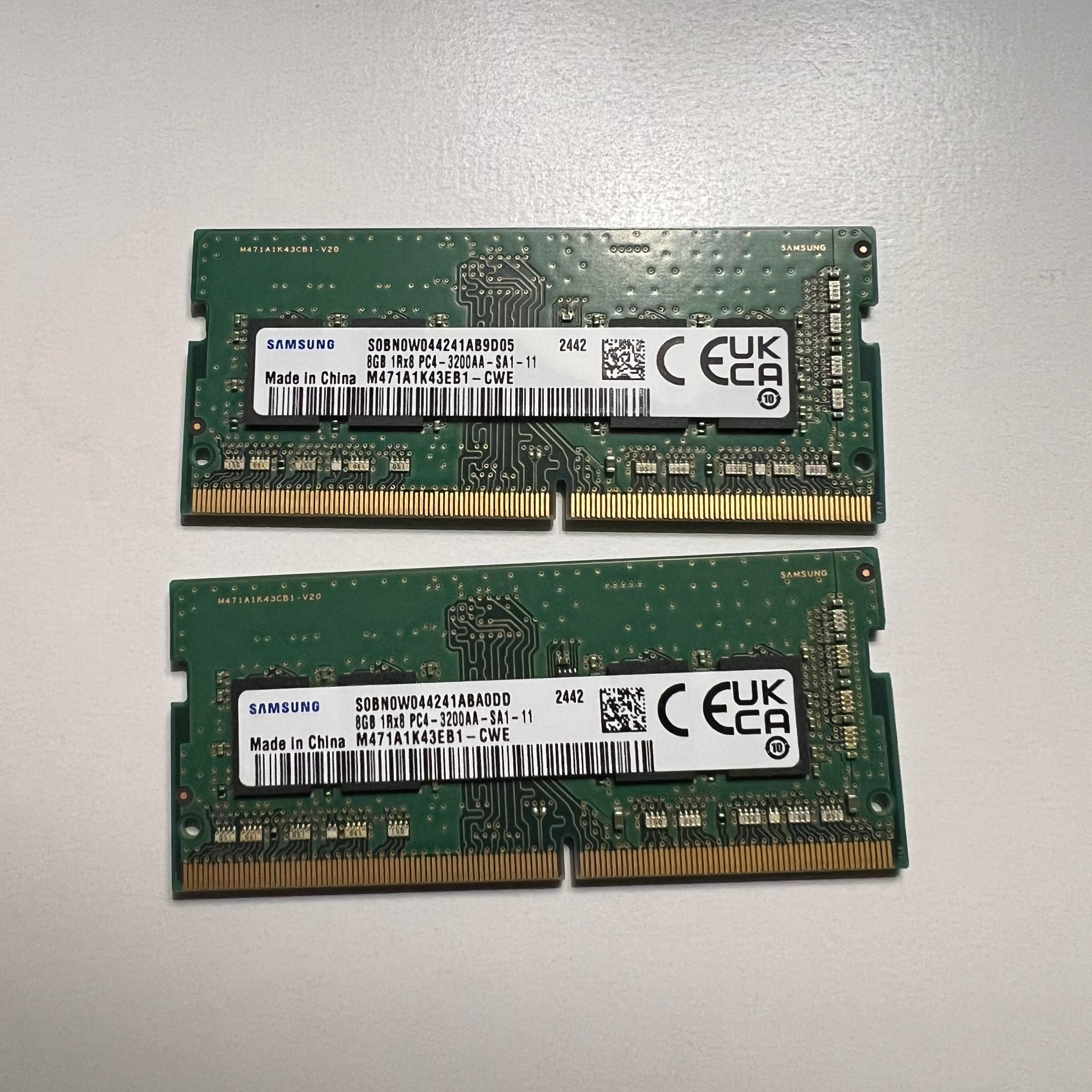 Samsung 8GB (2x) DDR4  Laptop RAM Memory