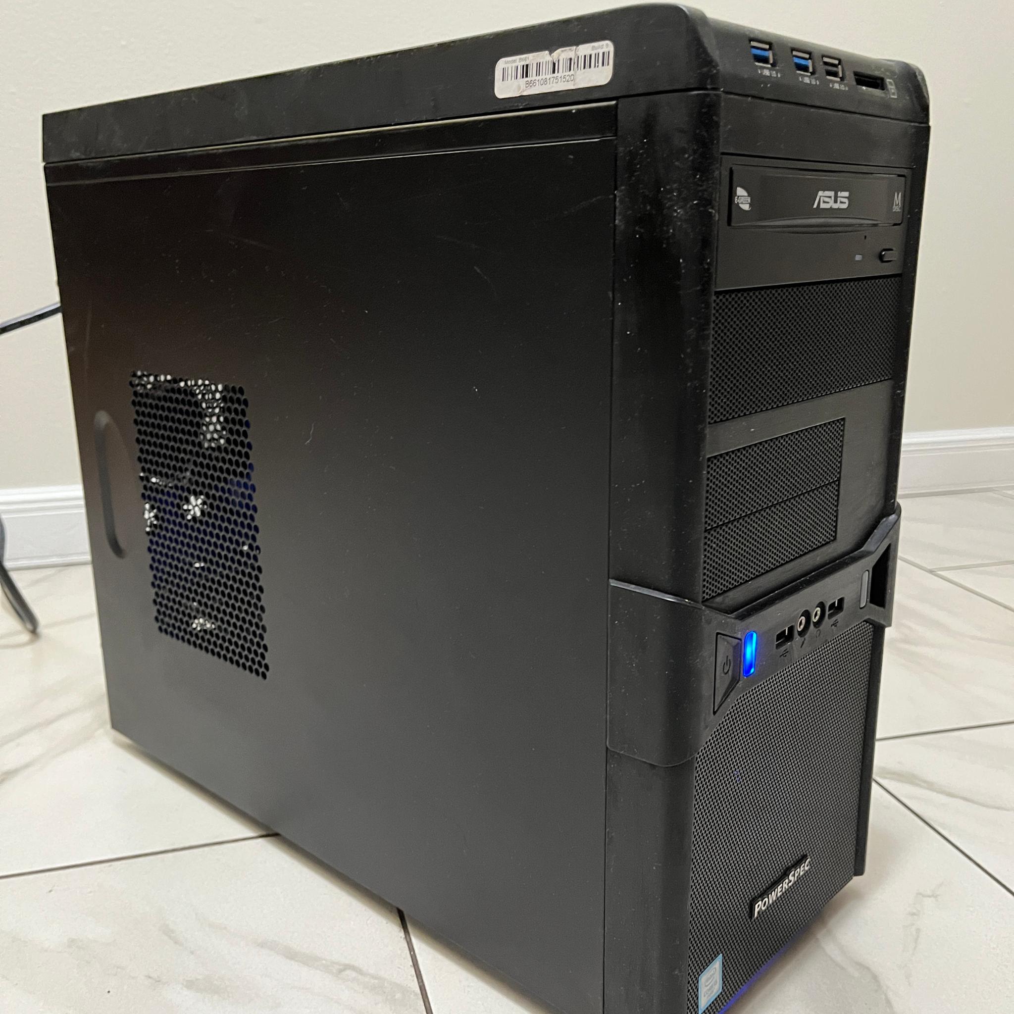 NVIDIA RTX 2060, Intel Core i5-7400, 16GB RAM, 480 GB SSD - Sleeper Office Gaming PC w/ Wi-Fi & BT