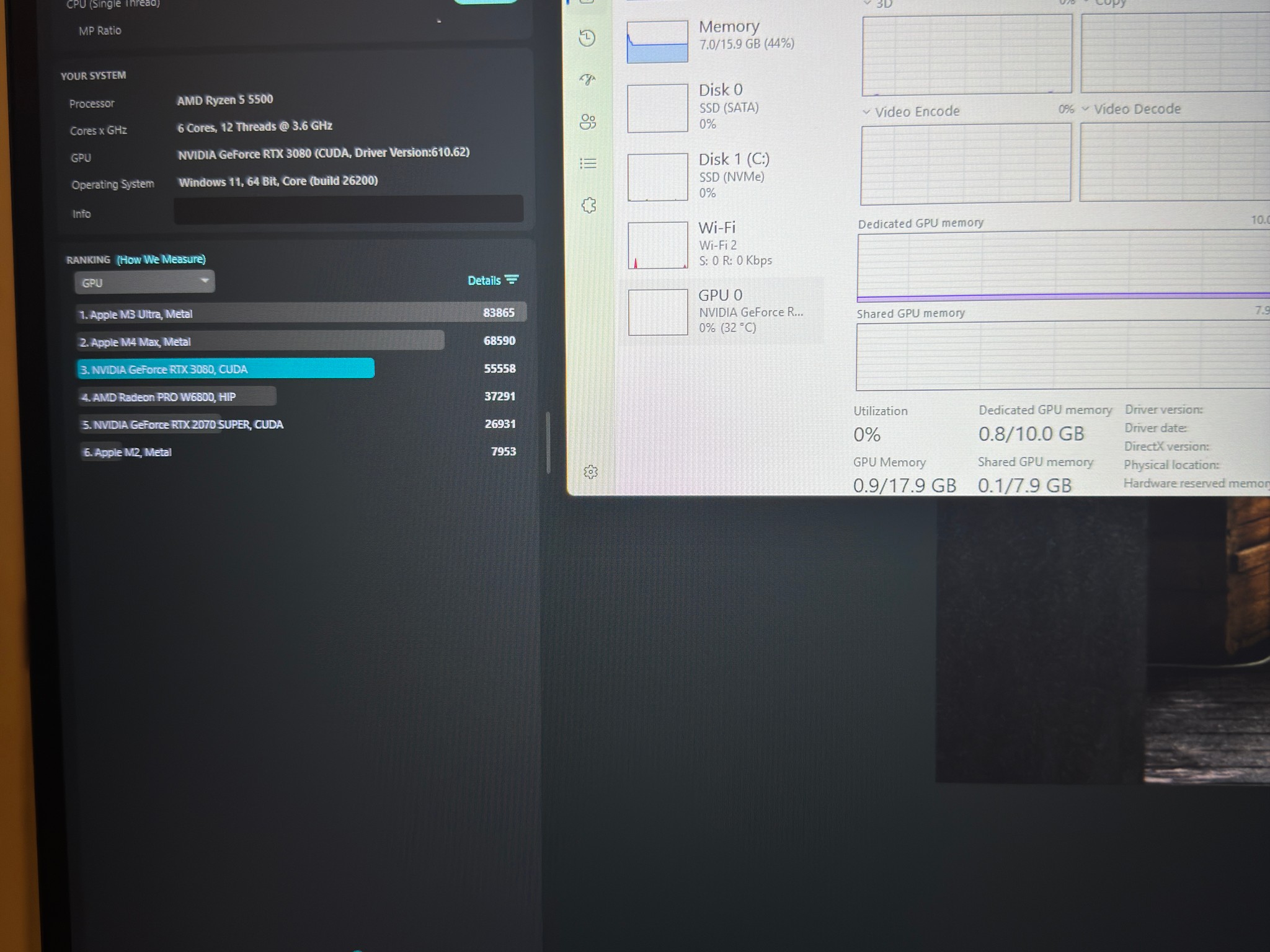 RTX 3080 10GB / Ryzen 5 5500 / 16gb RAM 3200 MHz / 1TB STORAGE