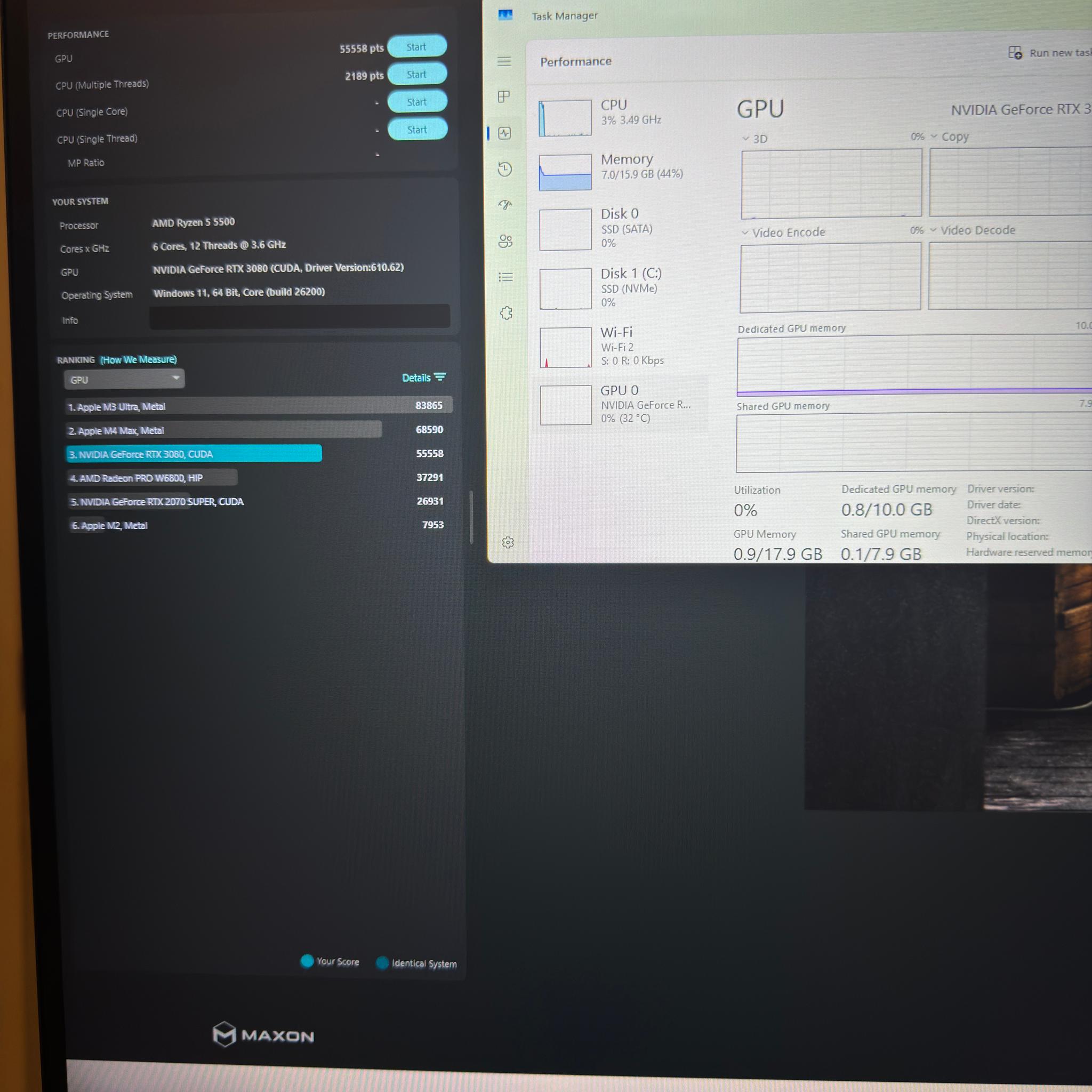 RTX 3080 10GB / Ryzen 5 5500 / 16gb RAM 3200 MHz / 1TB STORAGE