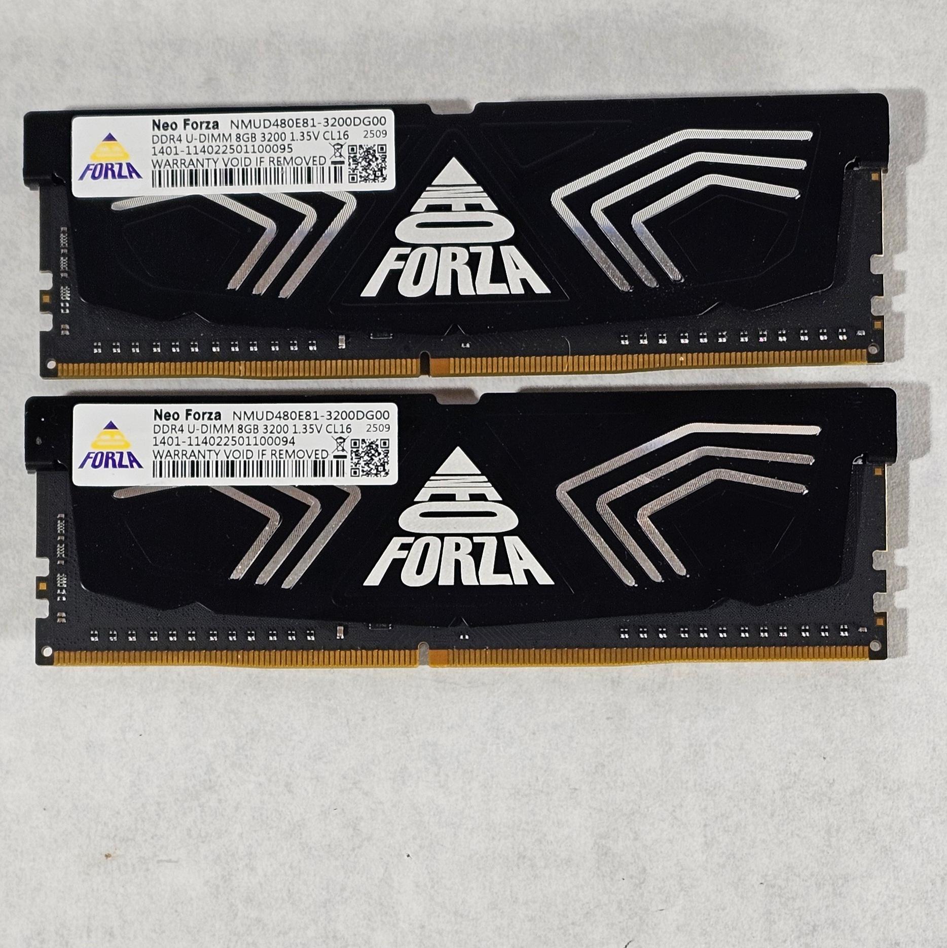16GB DDR4 (2x8GB) CL16 3200MT/s Neo Forza