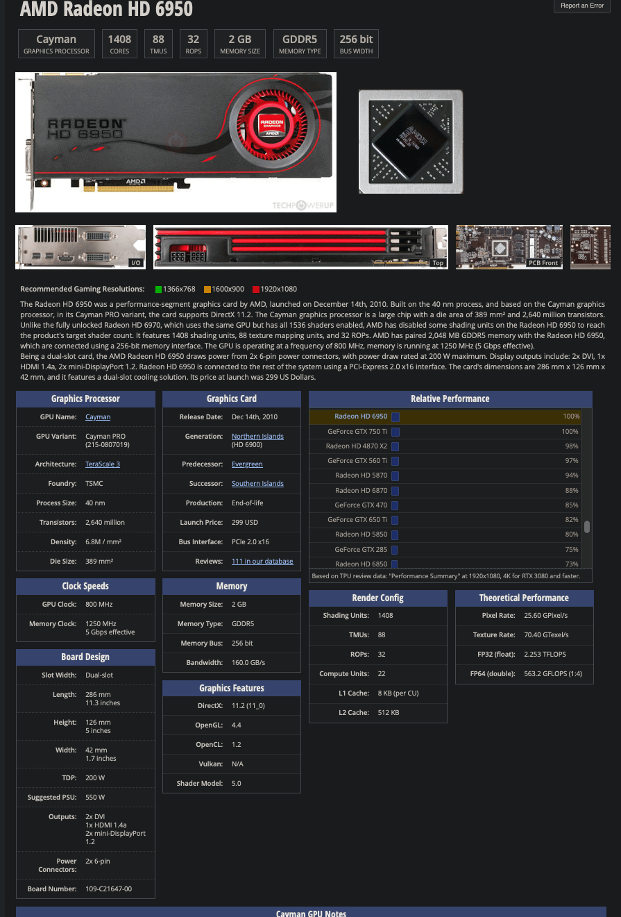 4x AMD Radeon HD 6950 2GB (4x Lot)