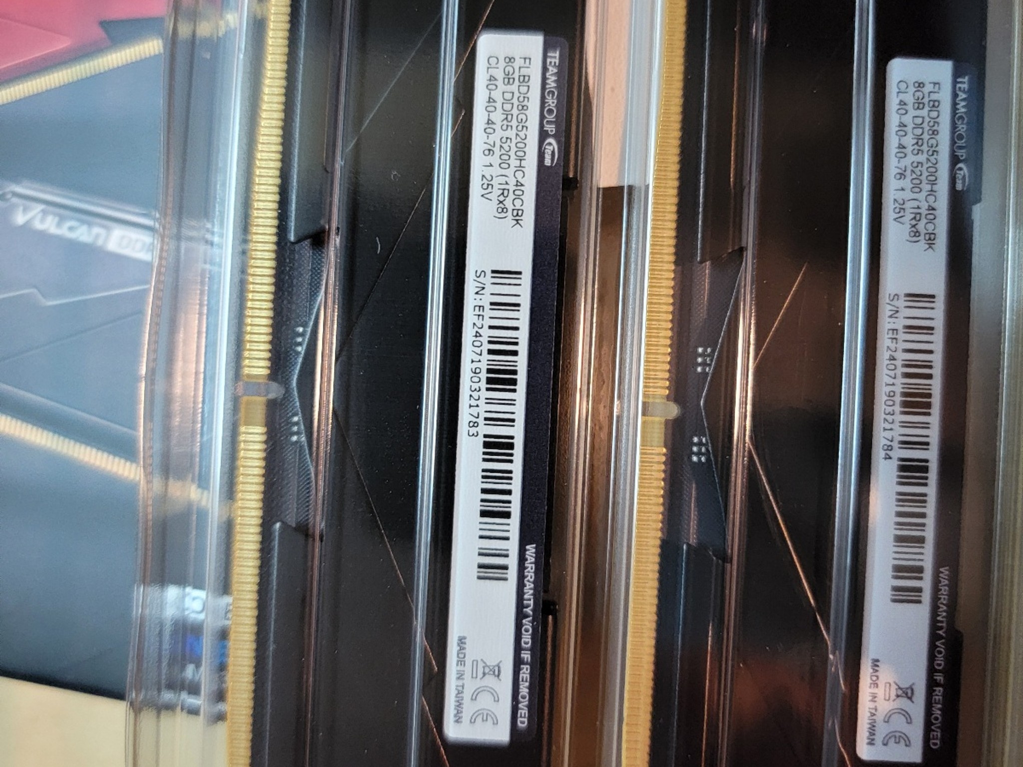 DDR5 2x8gb TEAMGROUP Vulcan