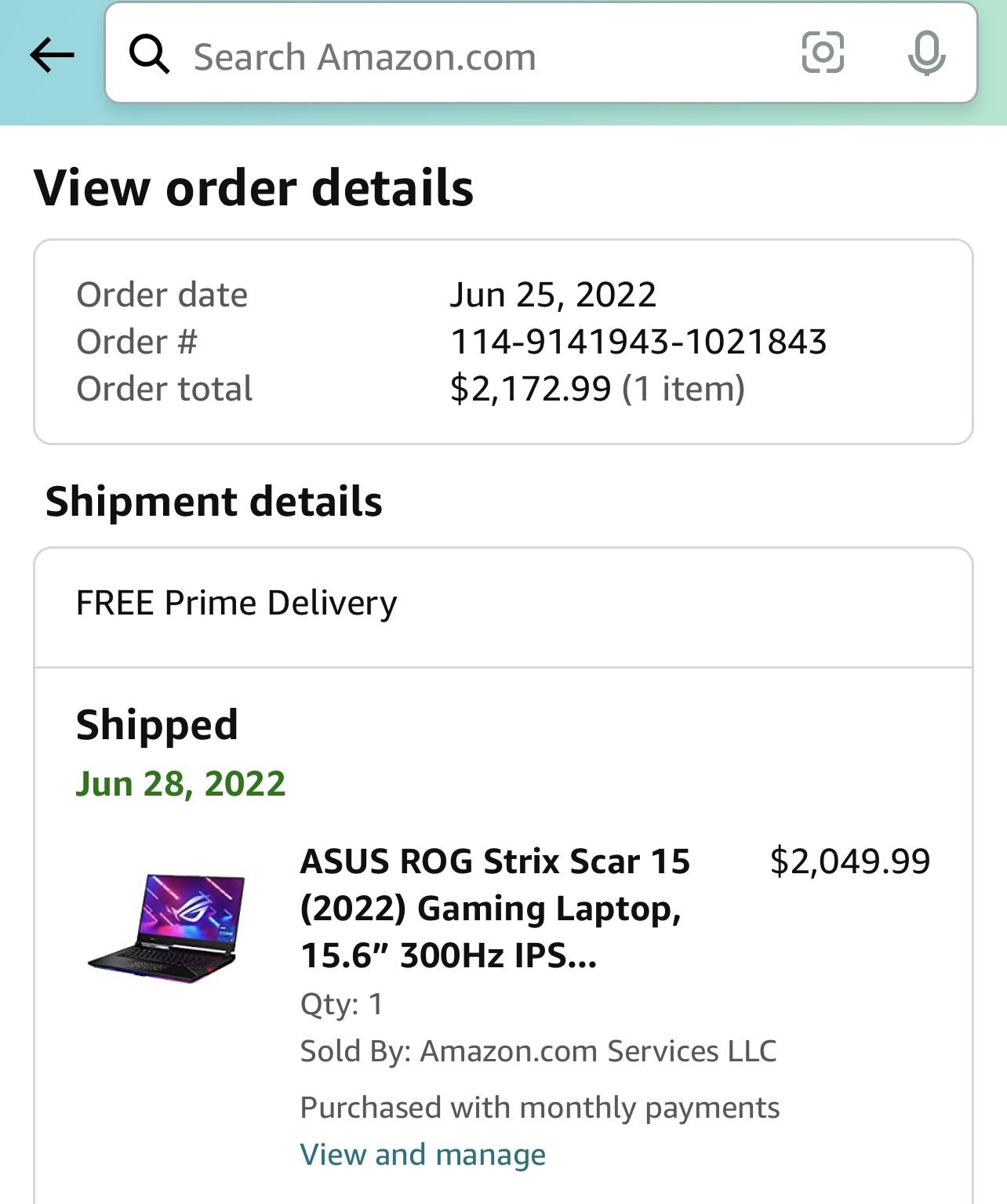 Asus Rog Strix Scar 15 (2022)