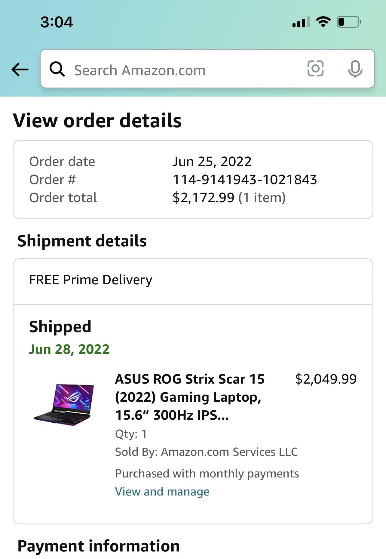 Asus Rog Strix Scar 15 (2022)