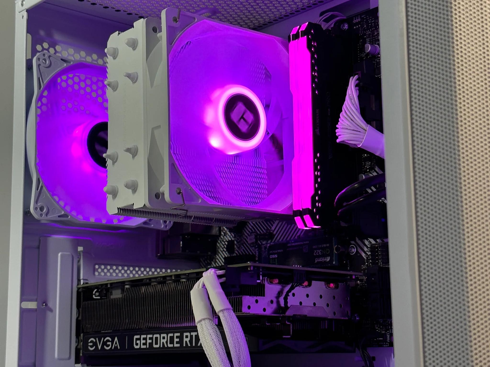 AMD Ryzen 5 5500/ RTX 2060 6GB Custom White RGB Gaming PC Bundle W/Keyboard/Mouse/Headset & Mic