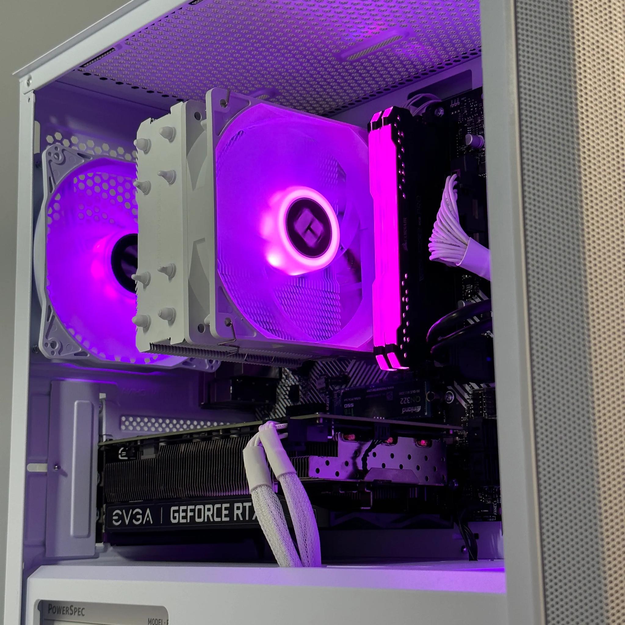 AMD Ryzen 5 5500/ RTX 2060 6GB Custom White RGB Gaming PC Bundle W/Keyboard/Mouse/Headset & Mic