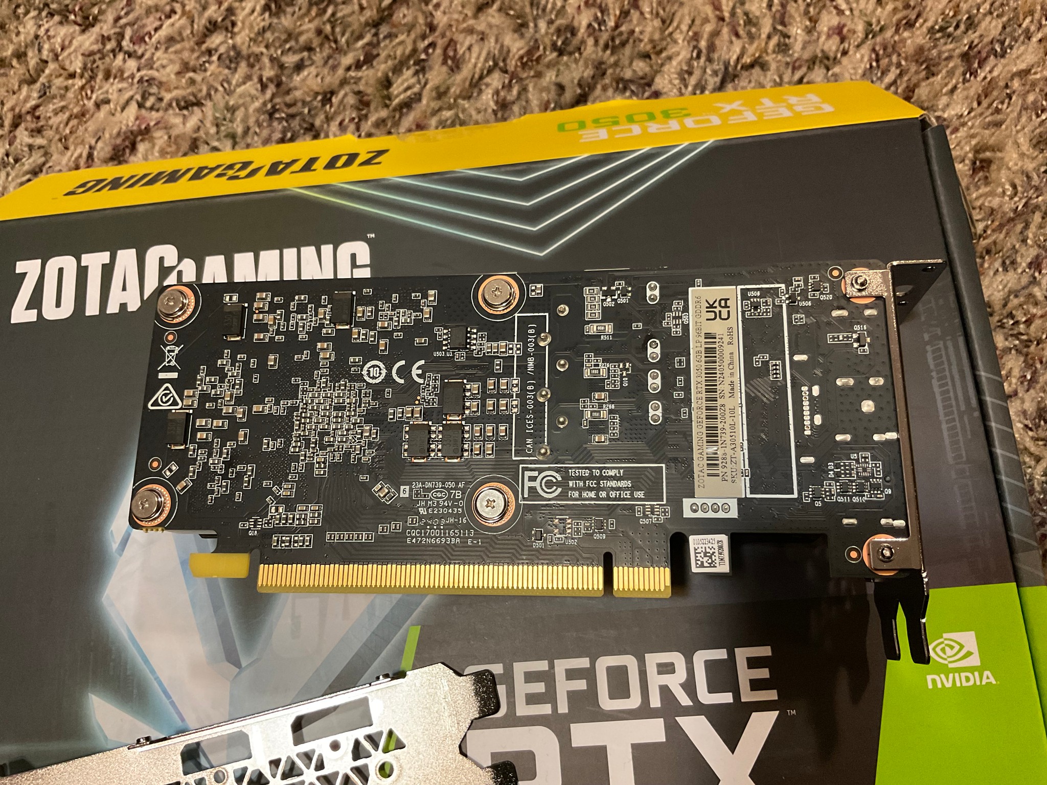Zotac RTX 3050 6gb low profile