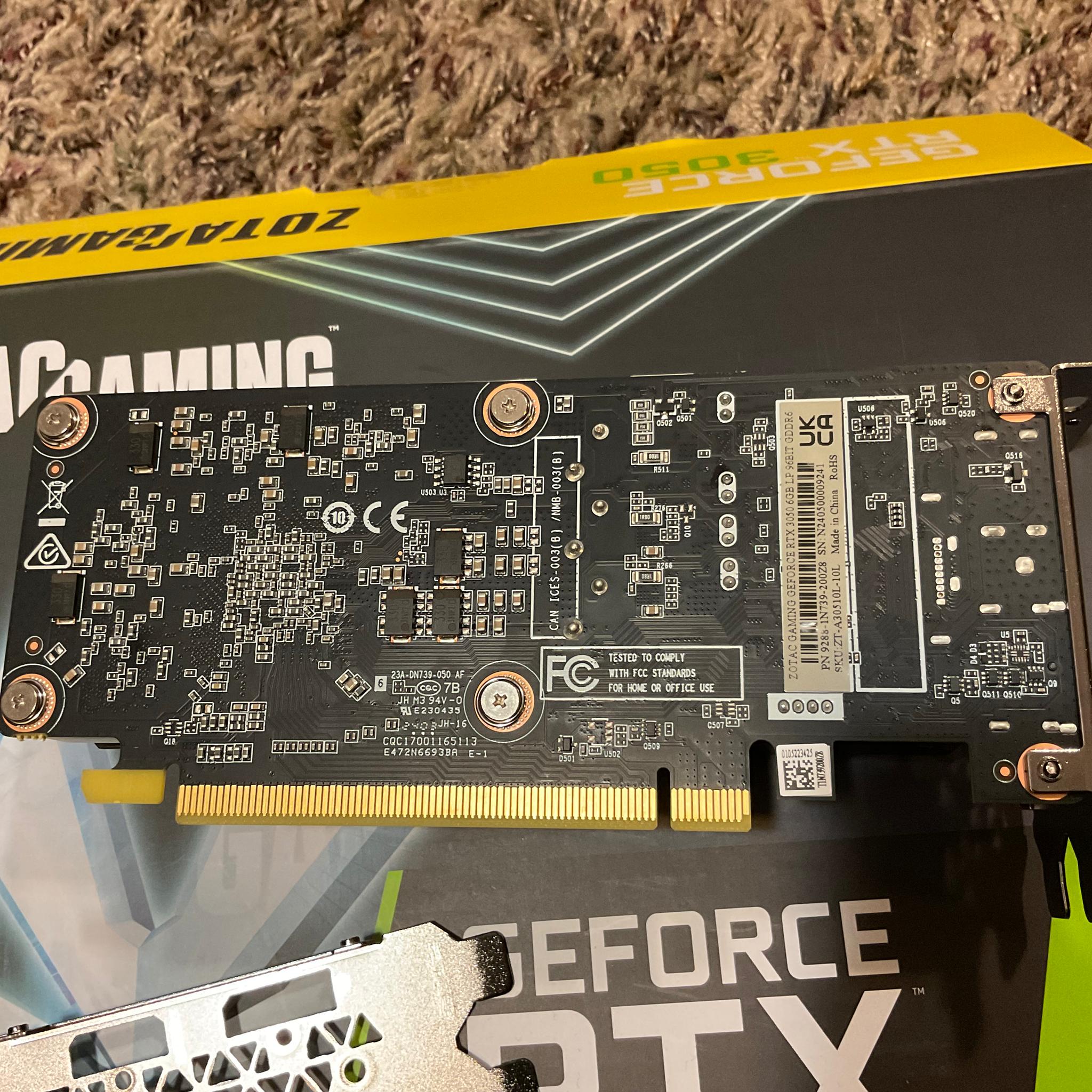 Zotac RTX 3050 6gb low profile