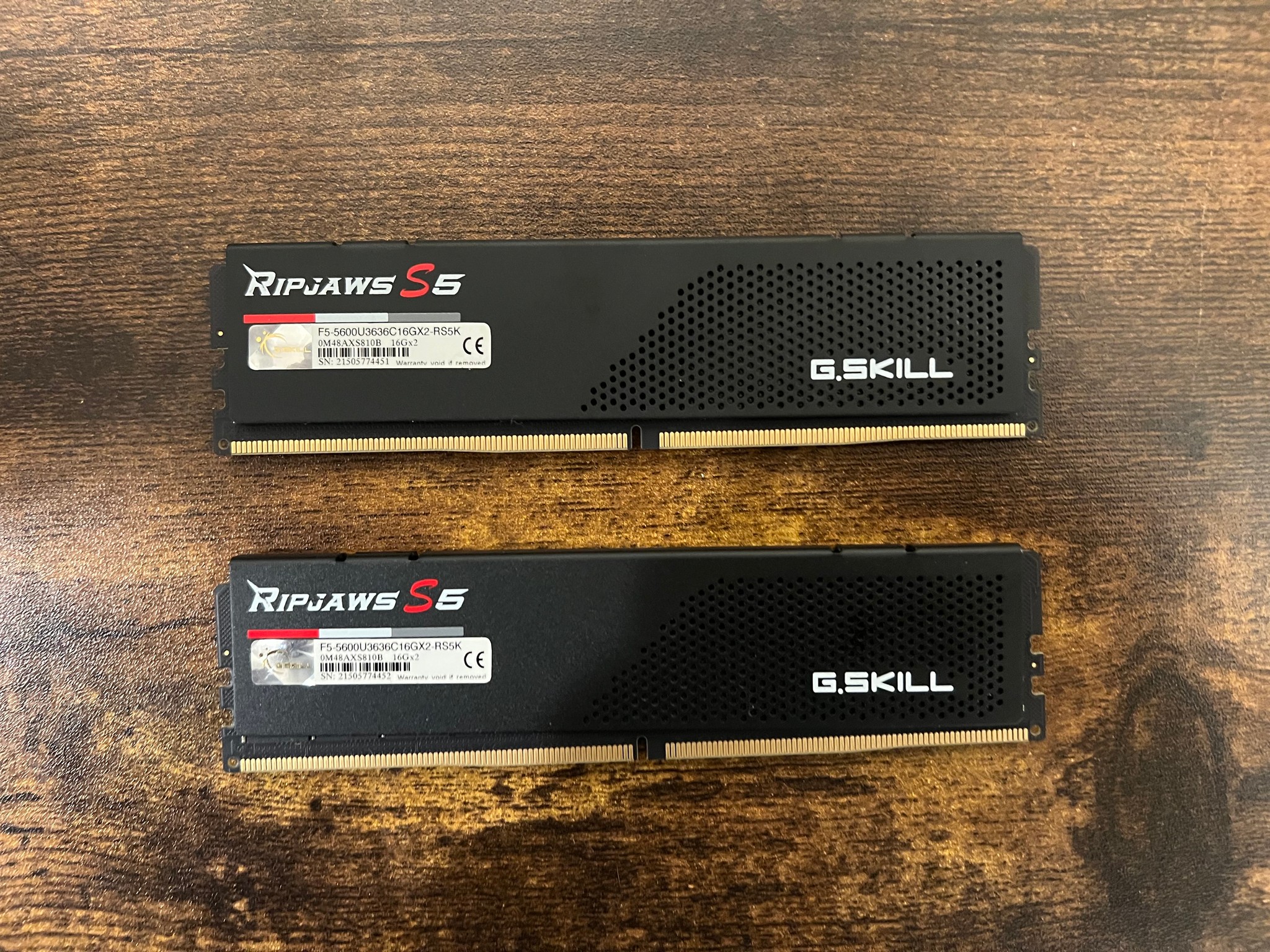 G.SKILL Ripjaws S5 Series 32GB (2 x 16GB) DDR5 5600 Desktop Memory Model
