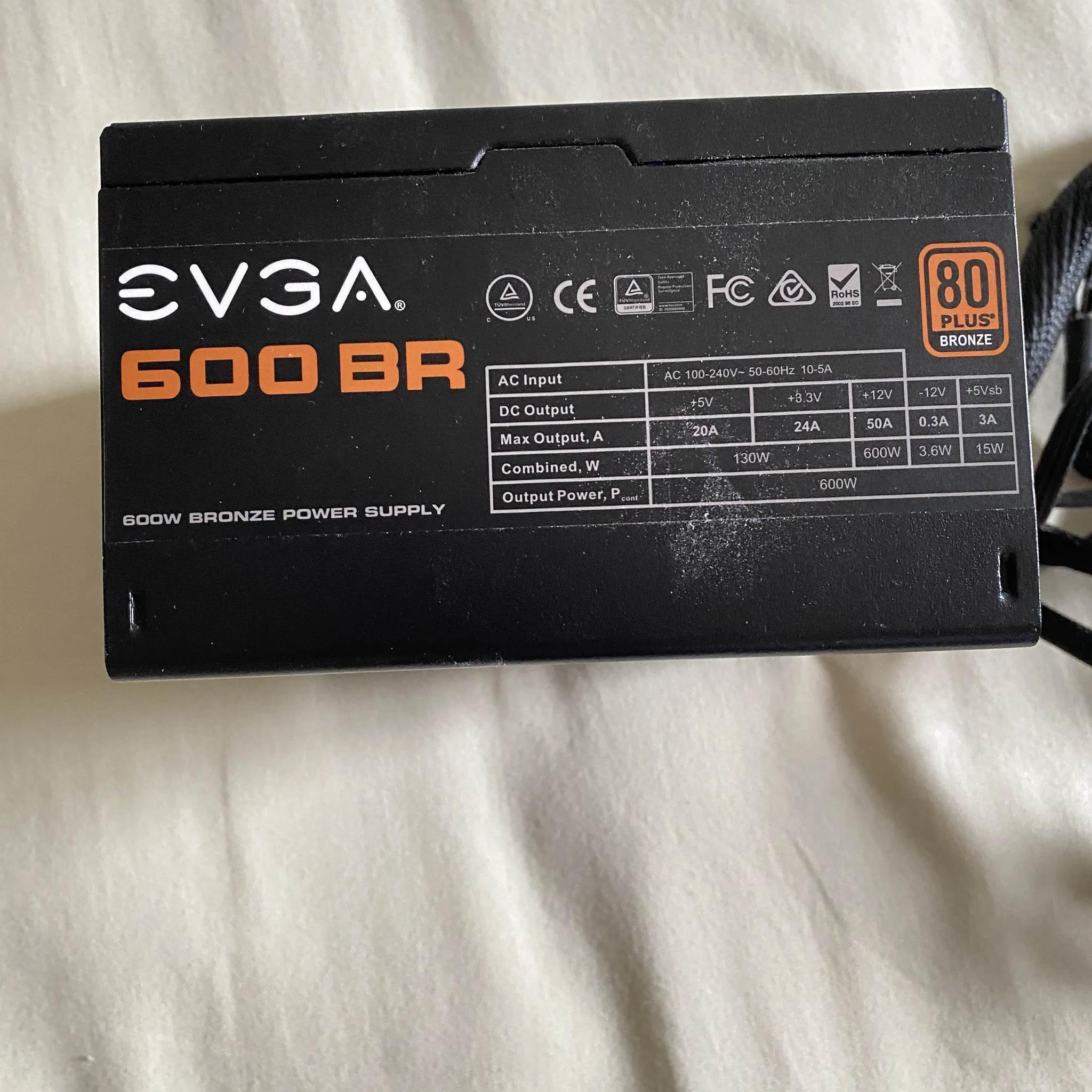 EVGA 600 BR, 80+ BRONZE 600W PSU