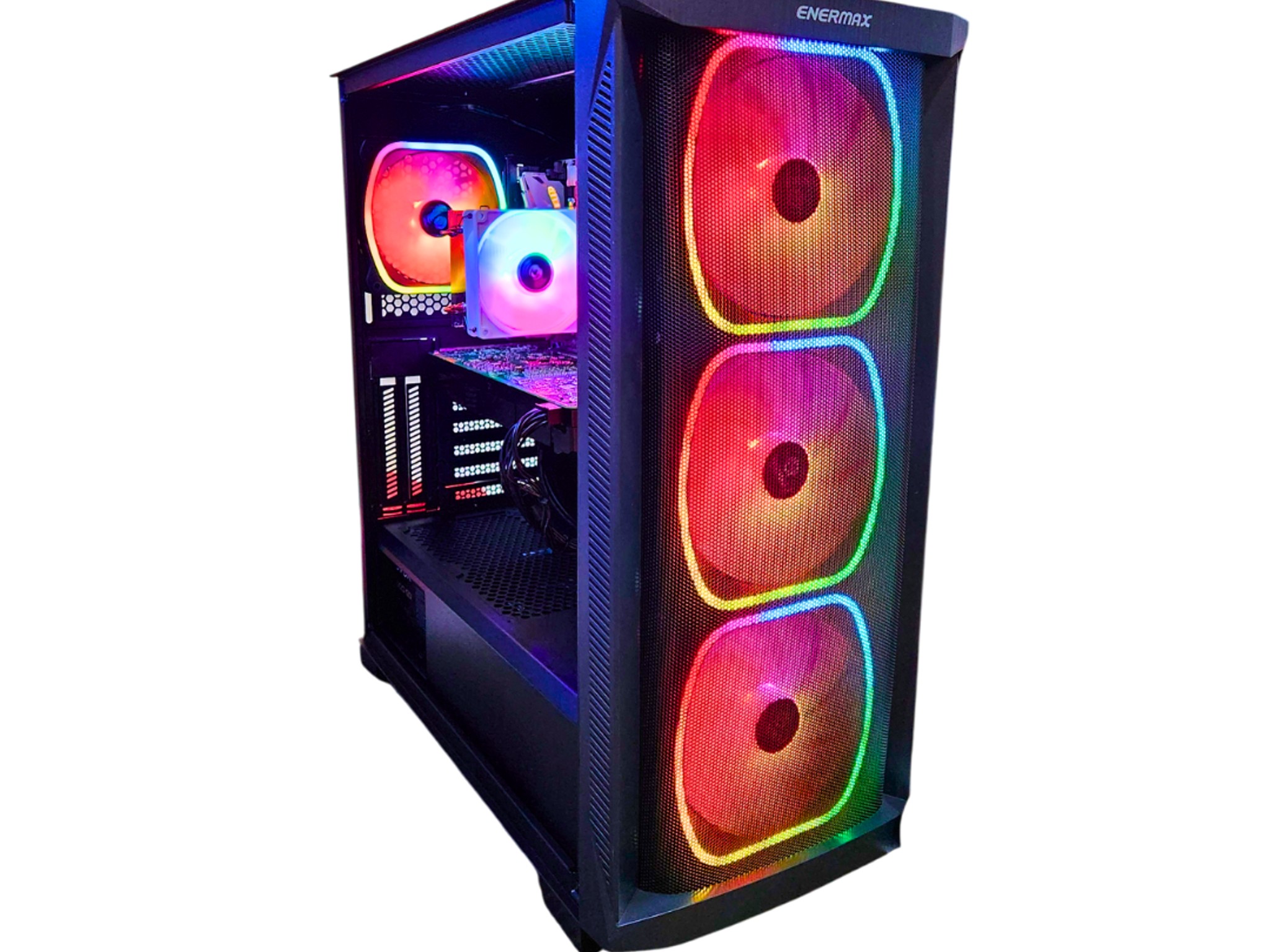 🔥Heatwave☀️: GTX 1080 | Xeon E5-2630 V4 | 16GB RAM | 512GB SSD | 5 RGB Fans | Black RGB Gaming PC