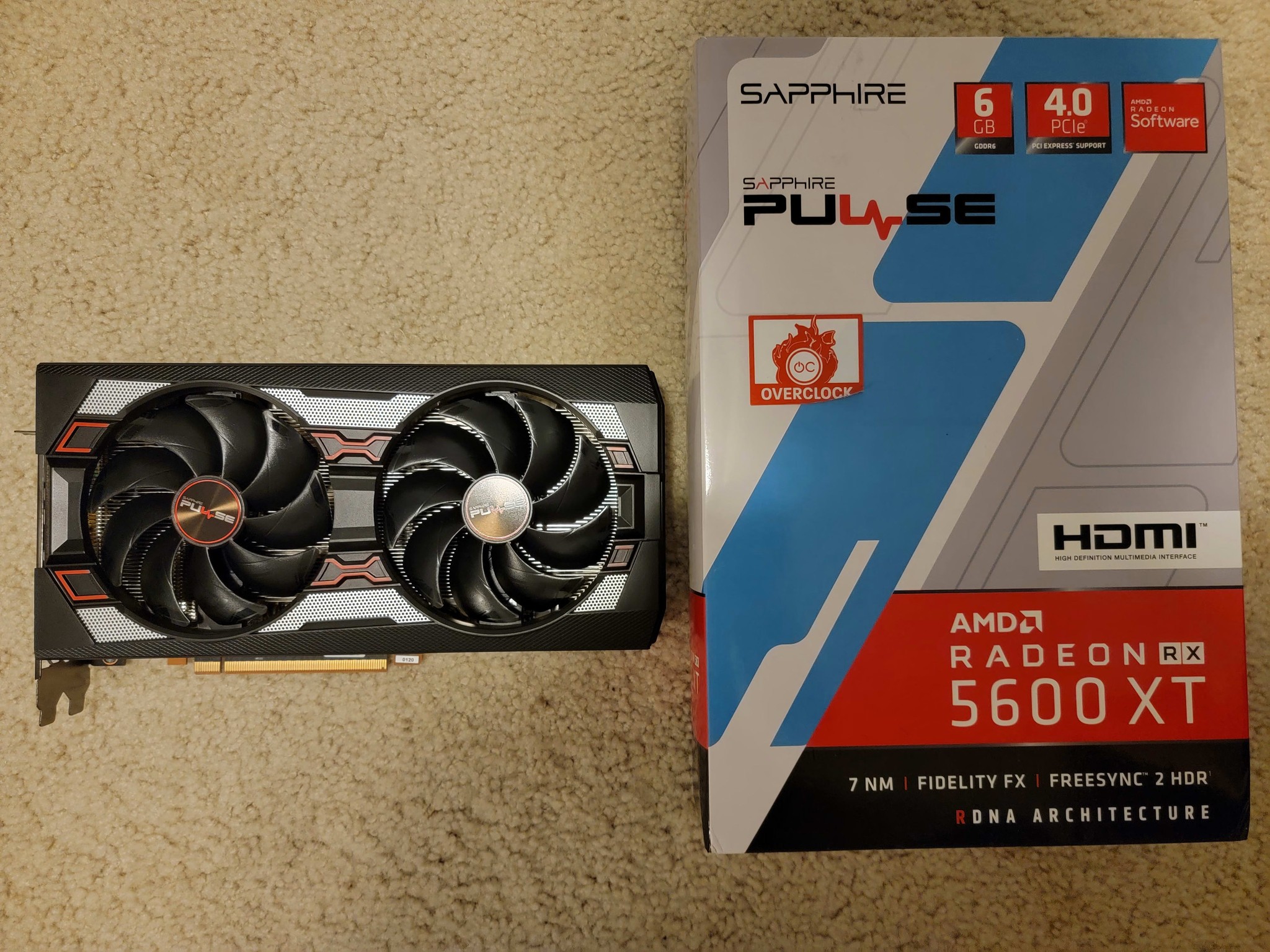 Sapphire Pulse RX 5600 XT 6GB GDDR6 Graphics Card Like New With Original Box