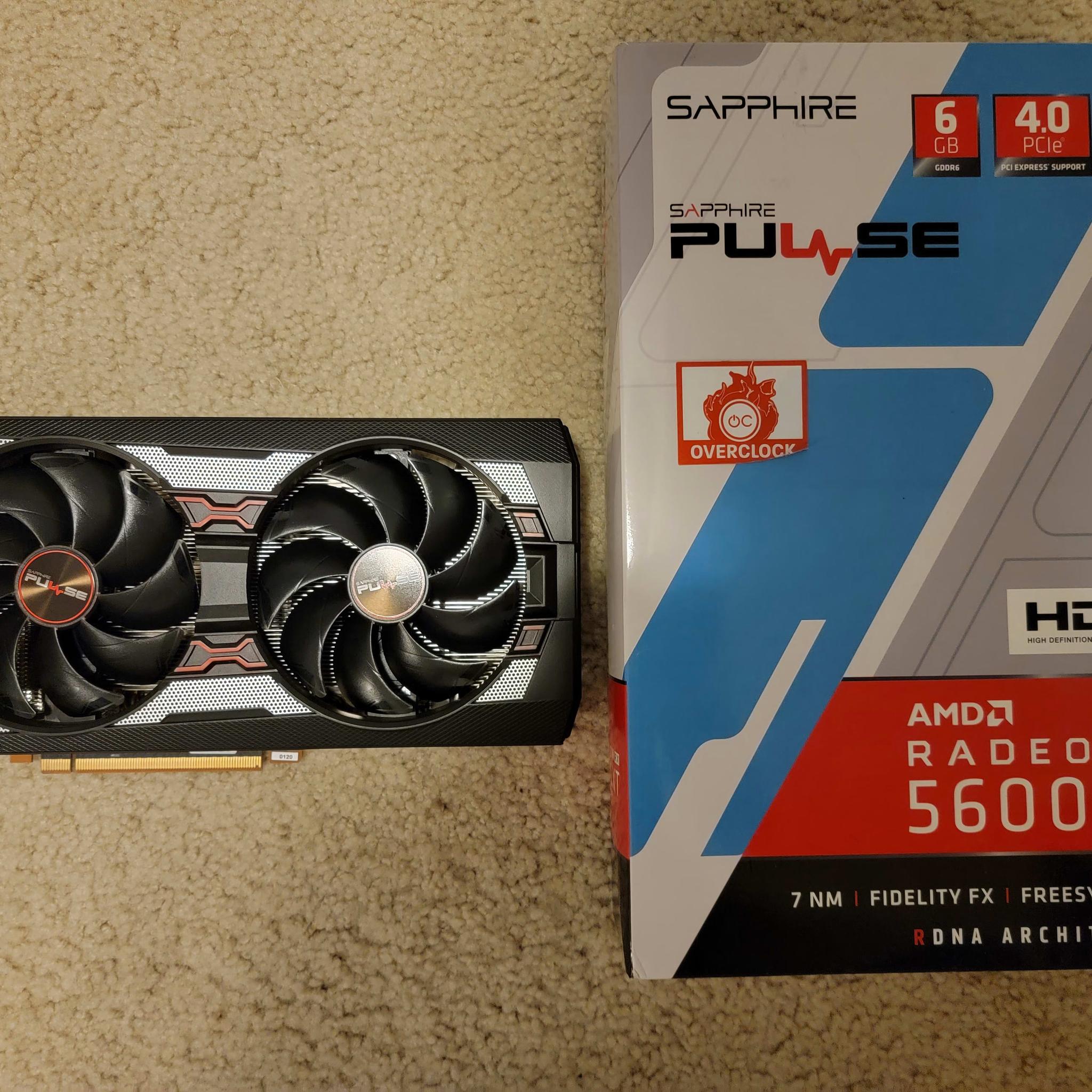 Sapphire Pulse RX 5600 XT 6GB GDDR6 Graphics Card Like New With Original Box