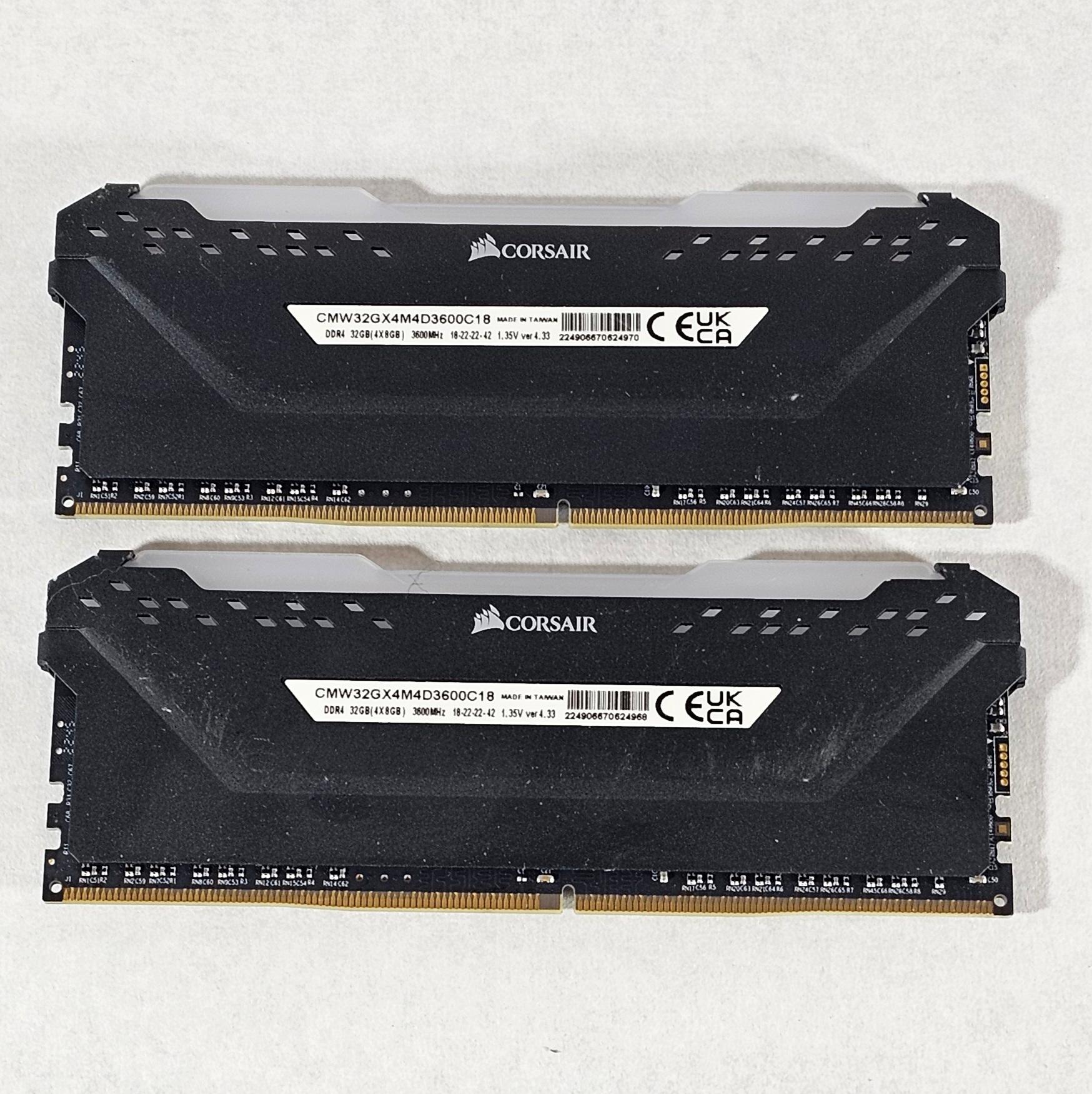 16GB DDR4 (2x8GB) 526 CL18 3600MT/s Corsair Vengeance RGB Pro SL