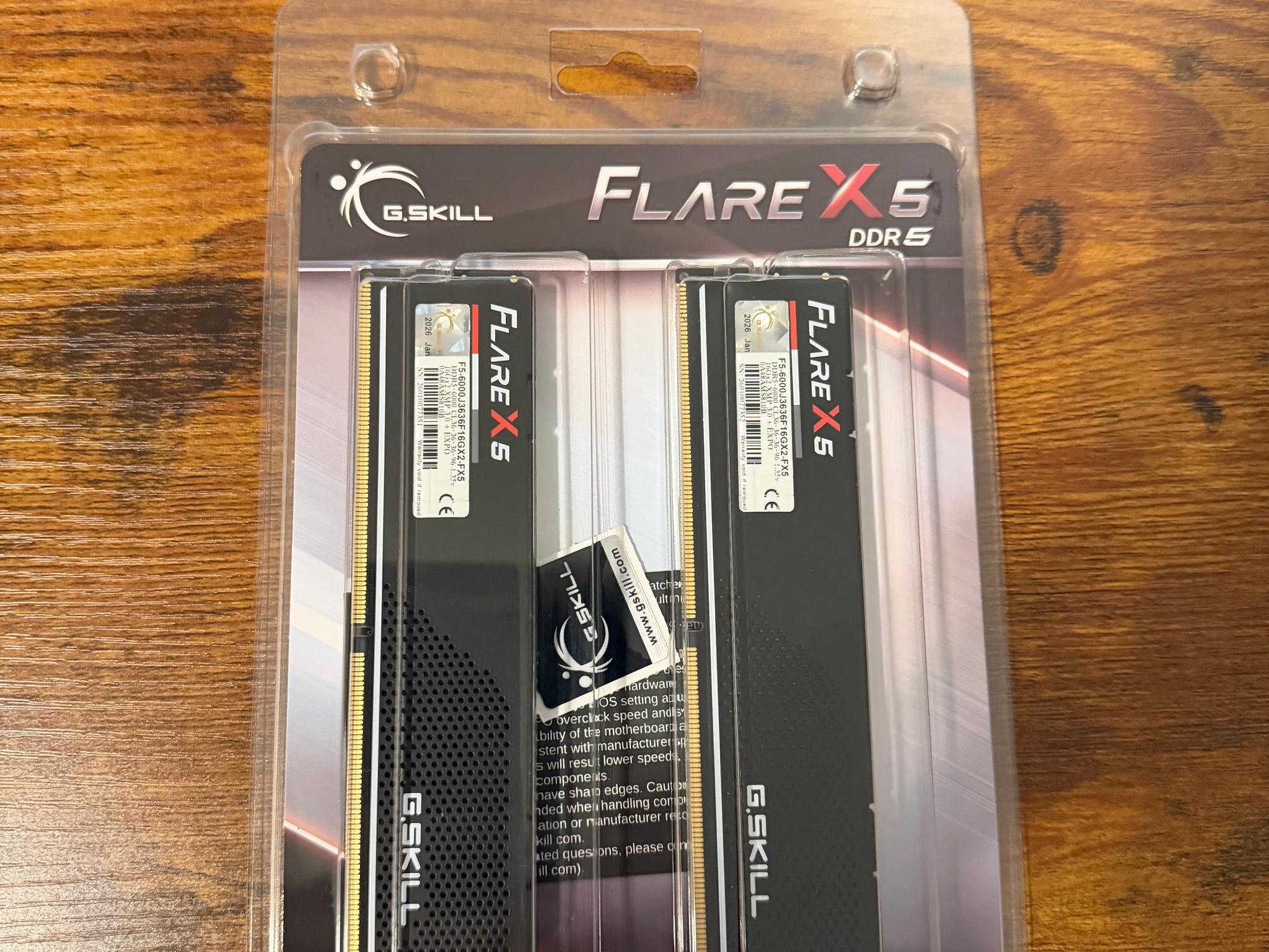 G.Skill Flare X5 Series 32GB (2 x 16GB) DDR5-6000