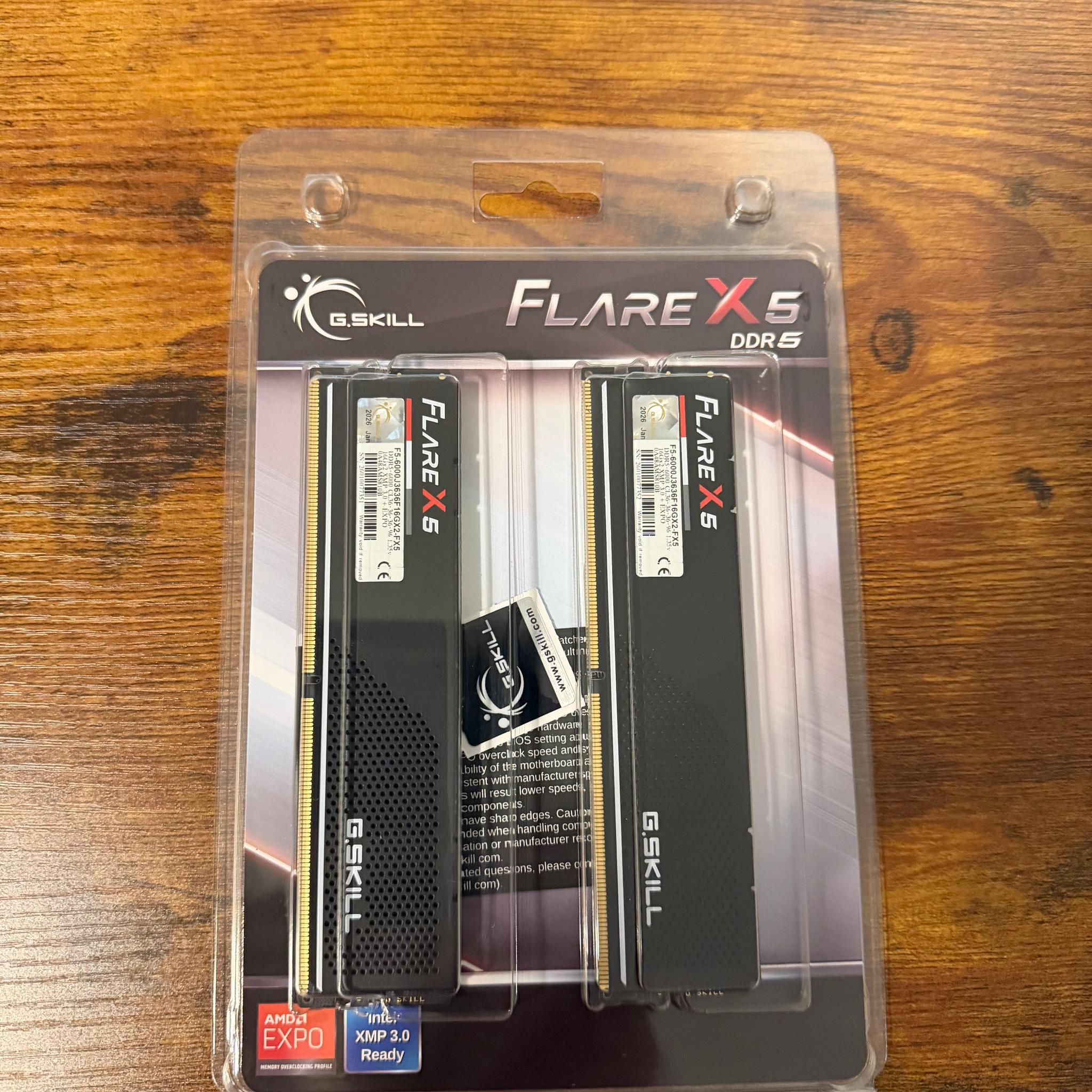 G.Skill Flare X5 Series 32GB (2 x 16GB) DDR5-6000