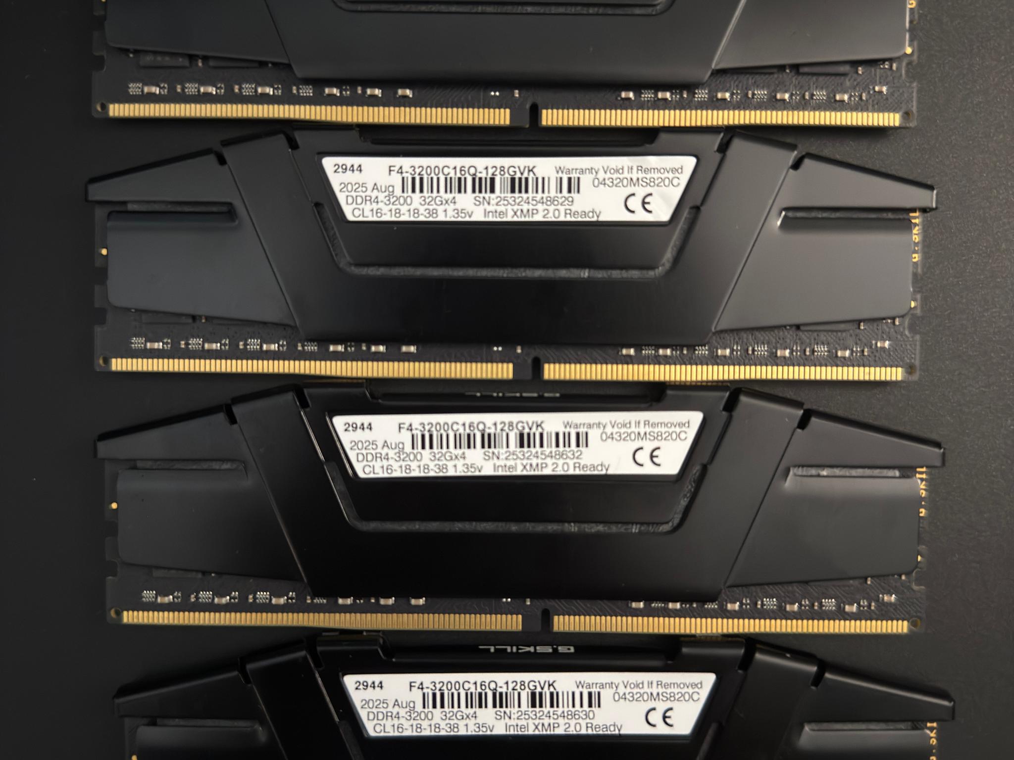 G.SKILL Ripjaws V 128GB (4x32GB) DDR4-3200