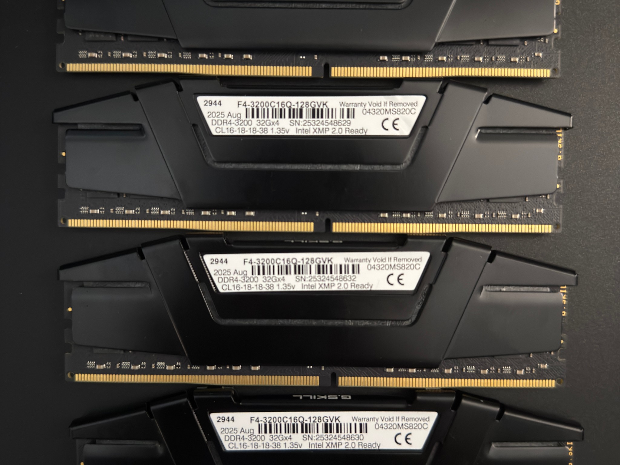 G.SKILL Ripjaws V 128GB (4x32GB) DDR4-3200