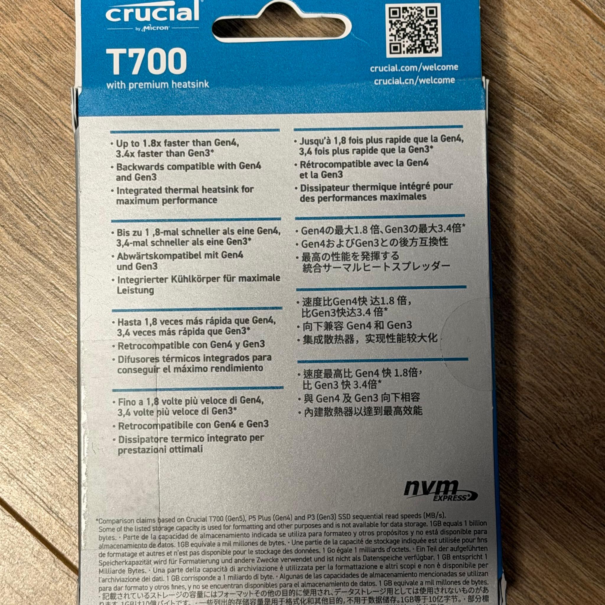 4TB Crucial T700 Pro - Gen5 NVMe