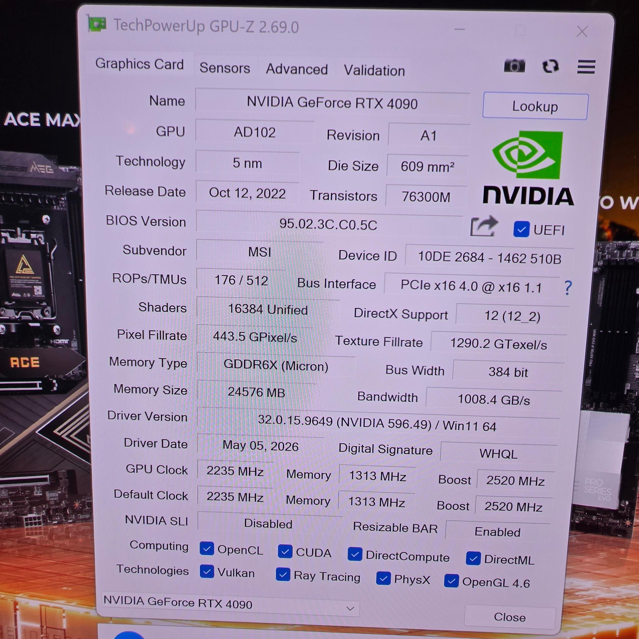 MSI RTX 4090 GAMING SLIM 24G