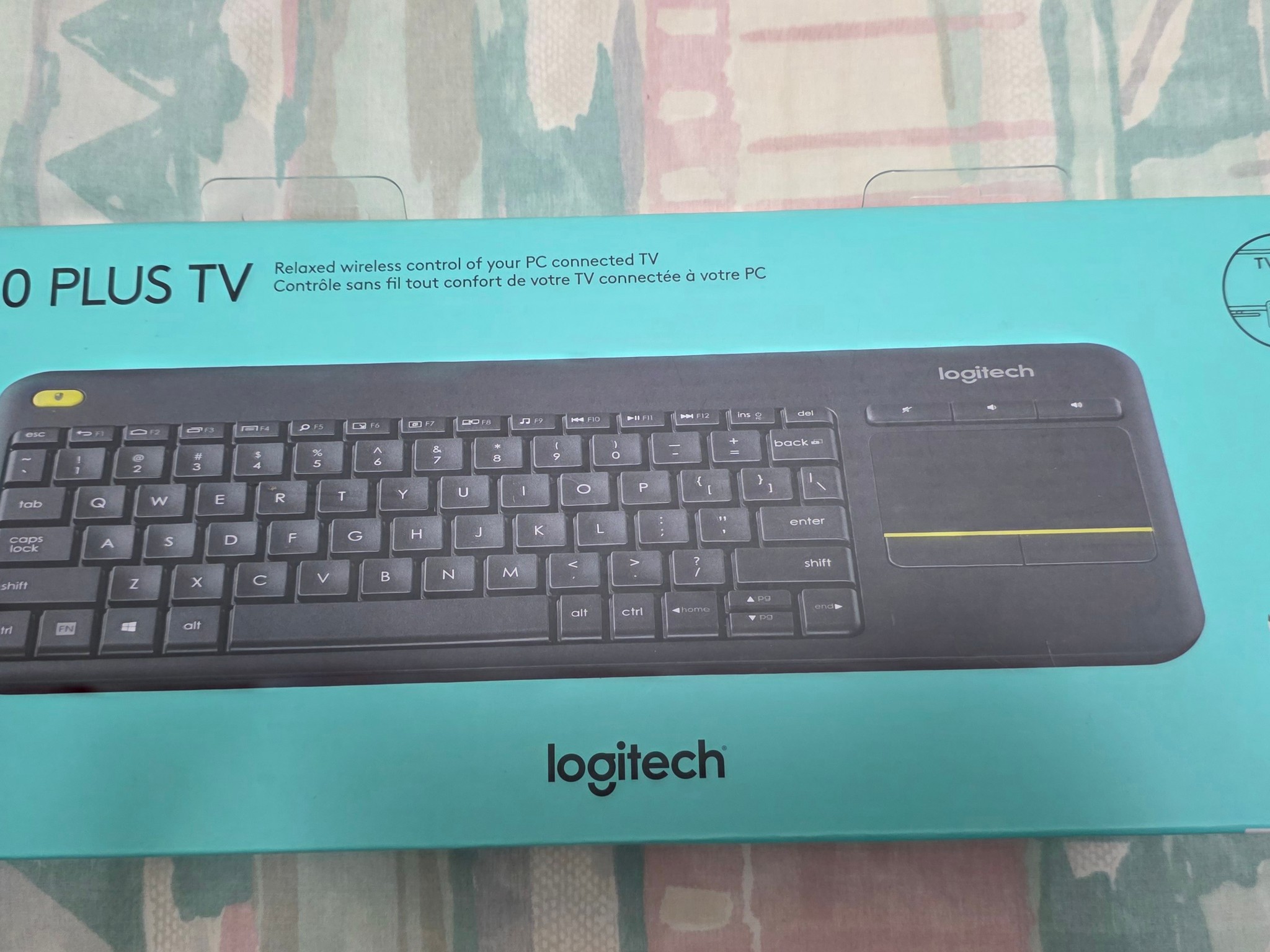 Logitech K400 Plus TV Wireless Touch Keyboard with Easy Media Control