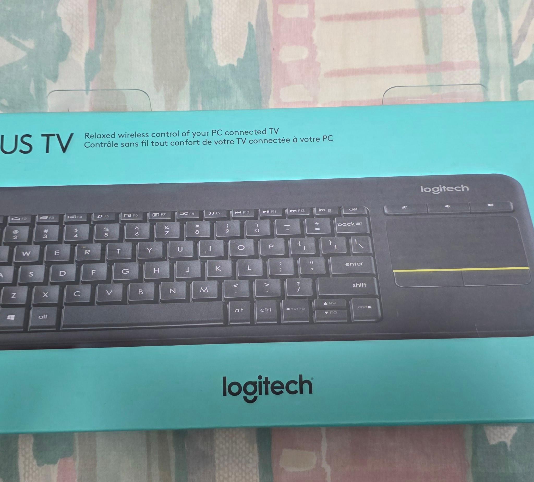 Logitech K400 Plus TV Wireless Touch Keyboard with Easy Media Control