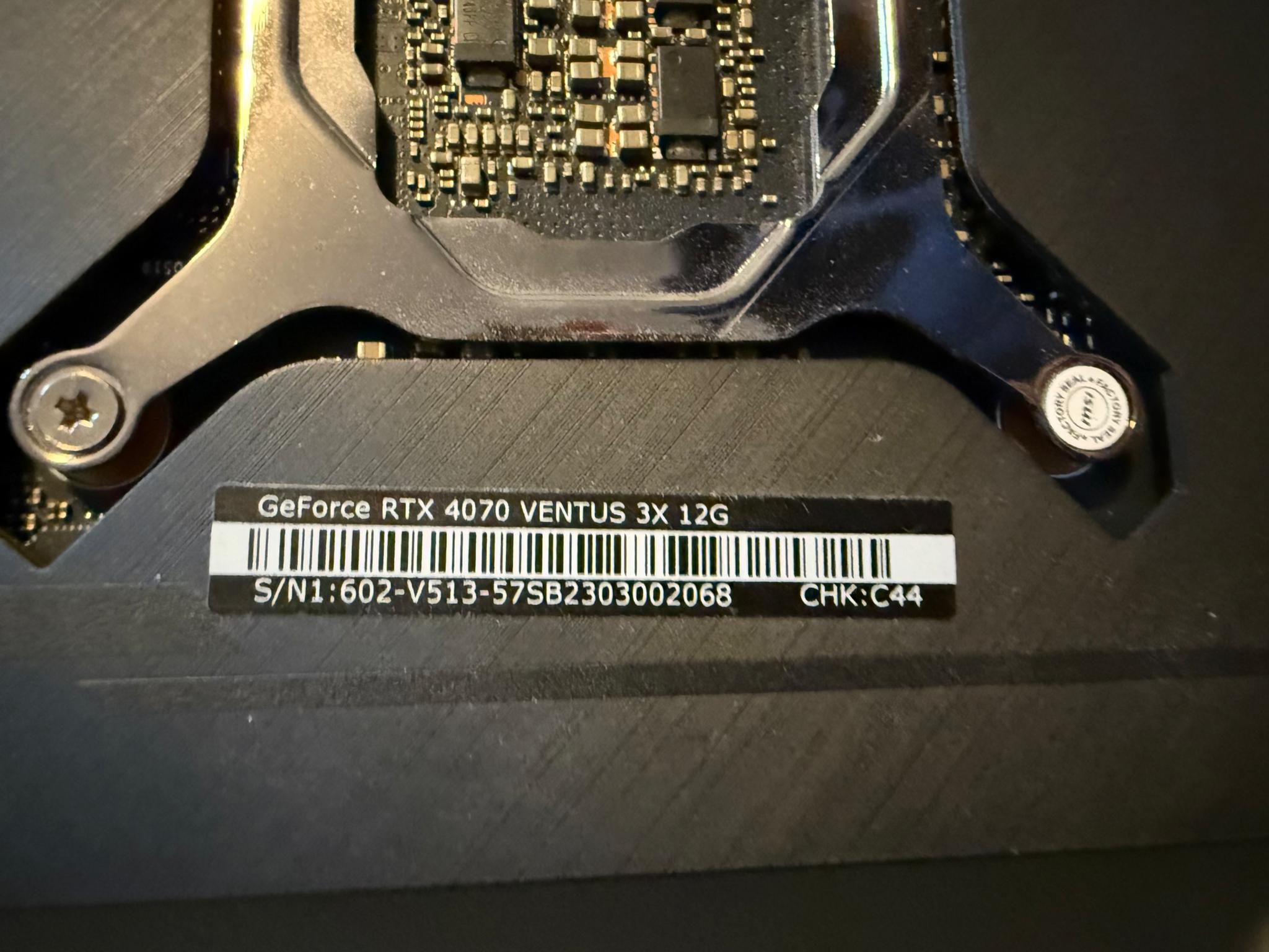 MSI VENTUS 3X GeForce RTX 4070 12GB GDDRX6