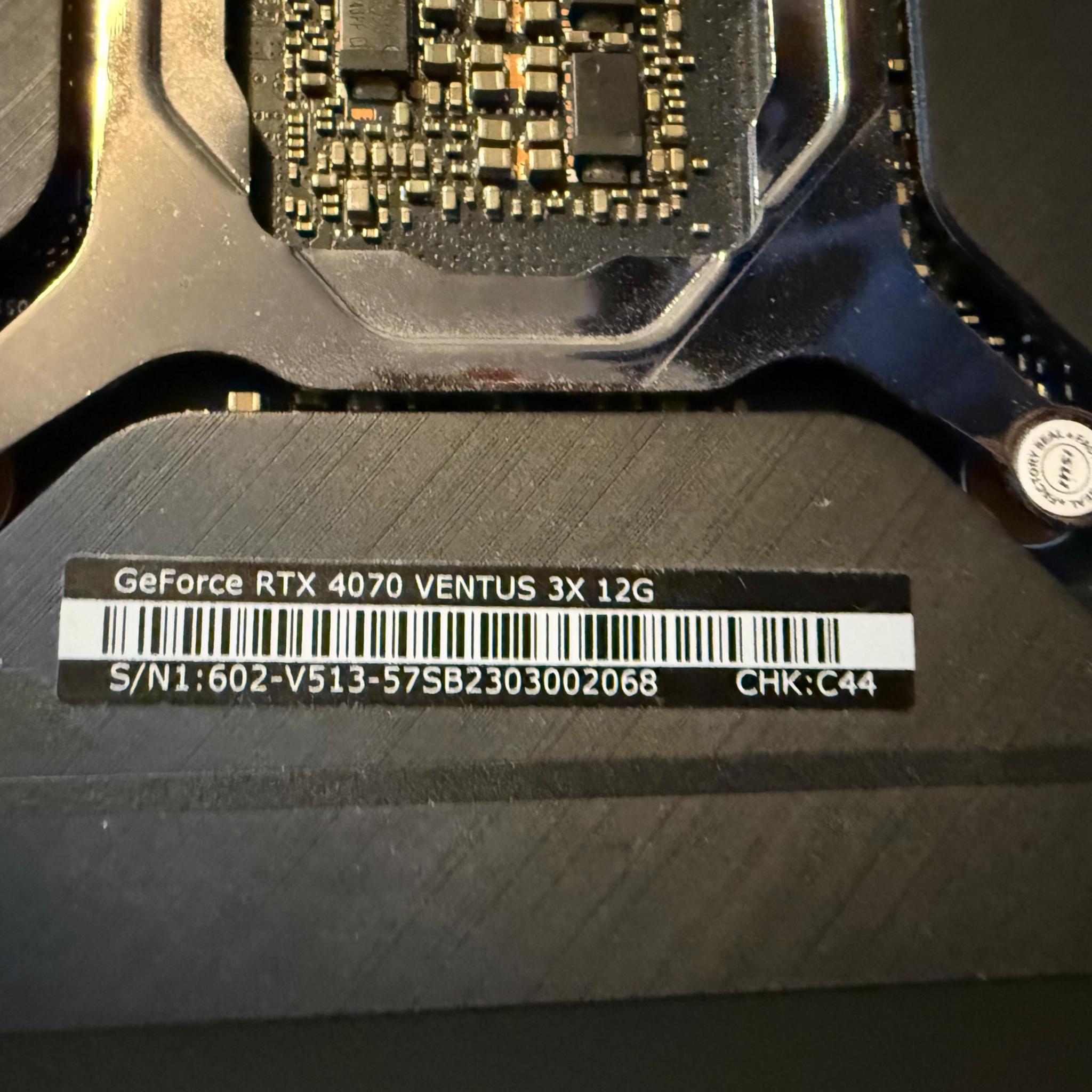 MSI VENTUS 3X GeForce RTX 4070 12GB GDDRX6