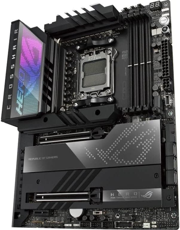 ASUS ROG CROSSHAIR X670E HERO AMD AM5 X670 ATX M.2 Desktop Motherboard A