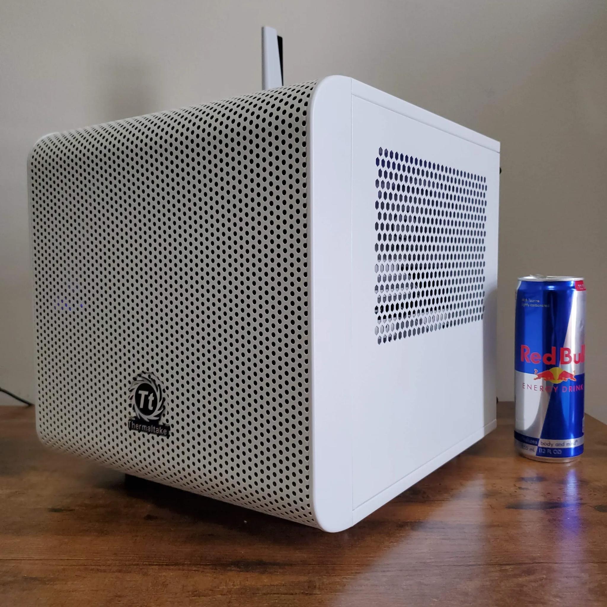 Snow White Mini ITX Cube PC | RTX 3050 8GB | Ryzen 5 3600 | 16GB DDR4 ARGB | 1TB NVME SSD | Wifi