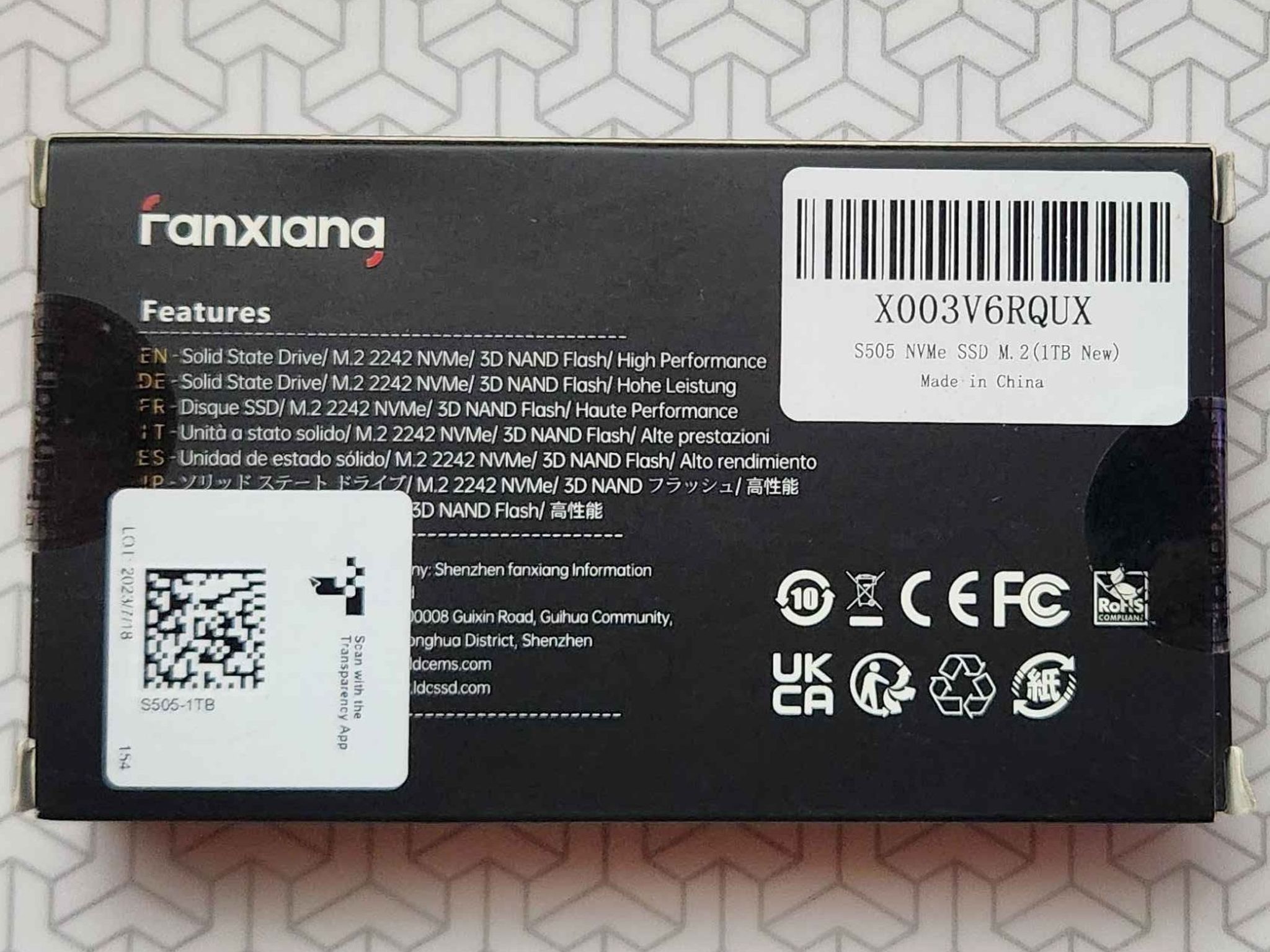Fanxiang S505 1TB NVMe SSD M.2 2242 PCIe 3.0 – Ultra-Fast Read/Write Speeds!