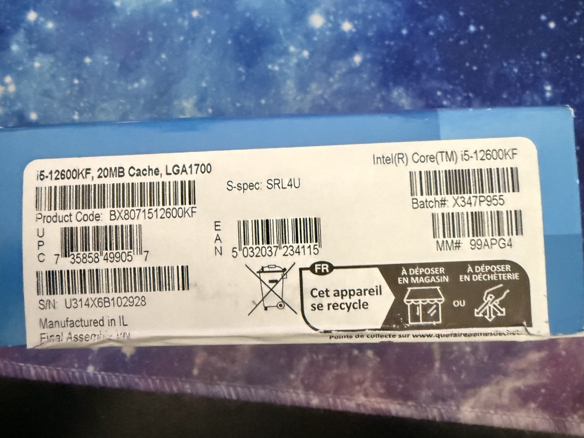 Intel Core i5-12600KF