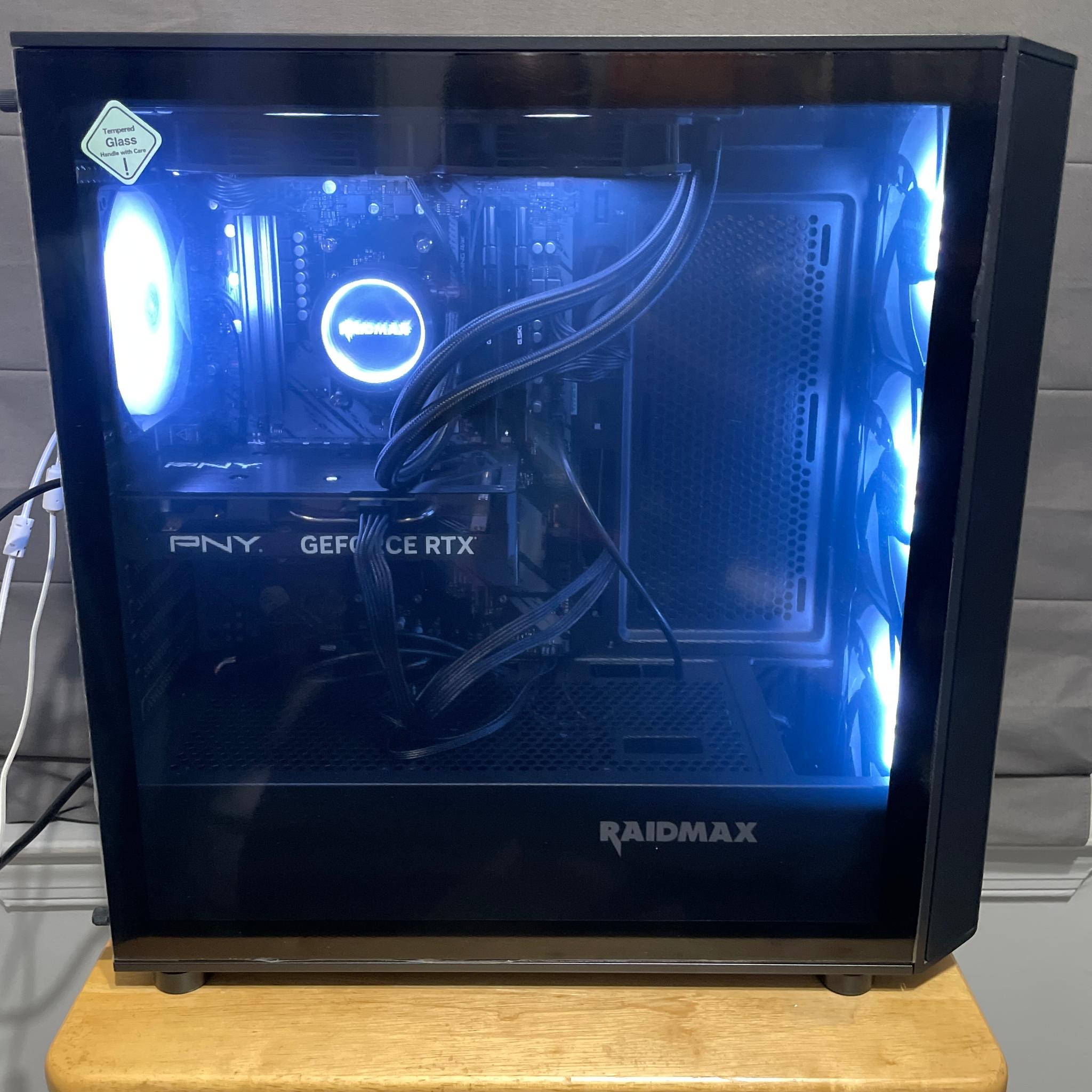 🌌 Blue Nova | Ryzen 5 5500 | RTX 4060 8GB | 32GB RAM | 1TB NVMe | Liquid Cooled
