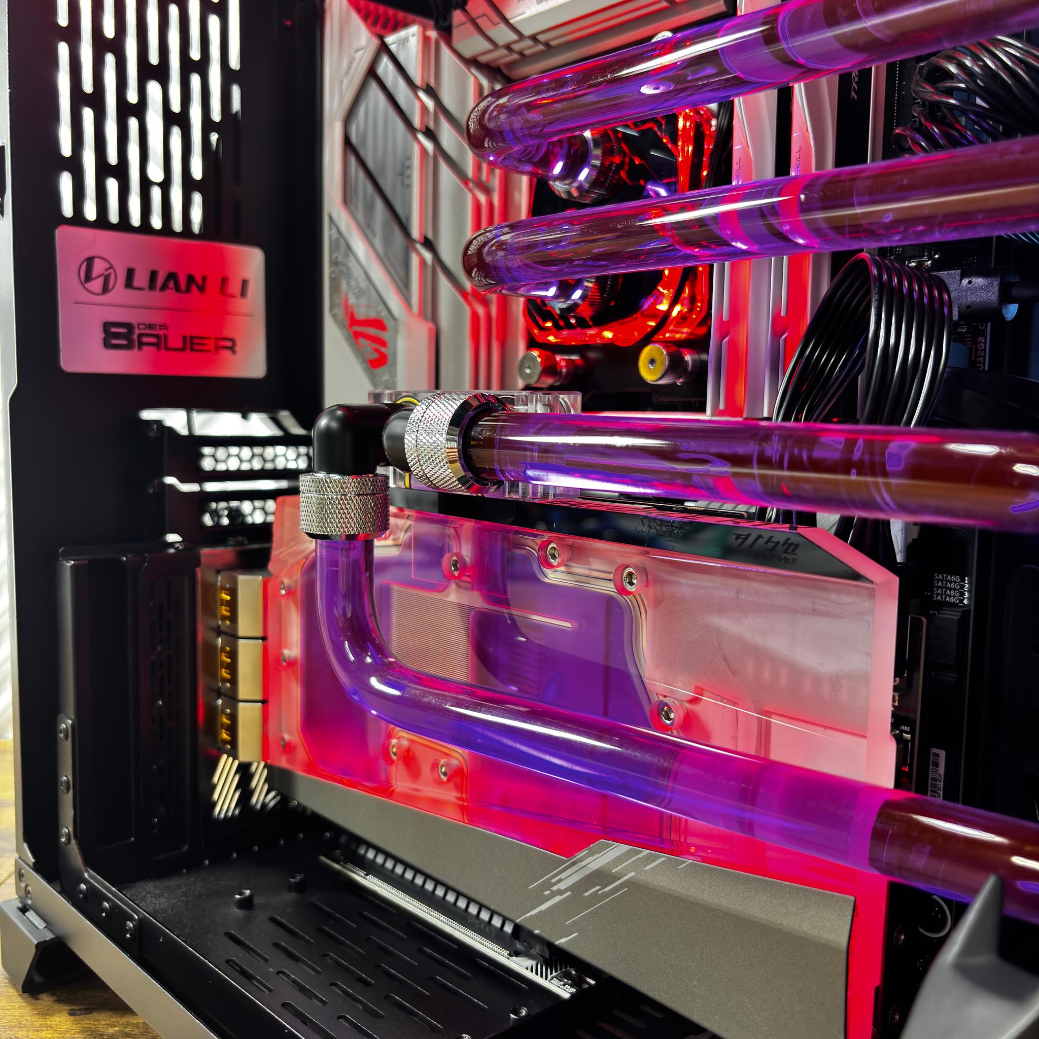 High-End Custom Water Cooled Gaming PC – Ryzen 7 9800X3D / AORUS RTX 3080 Ti / 64GB DDR5